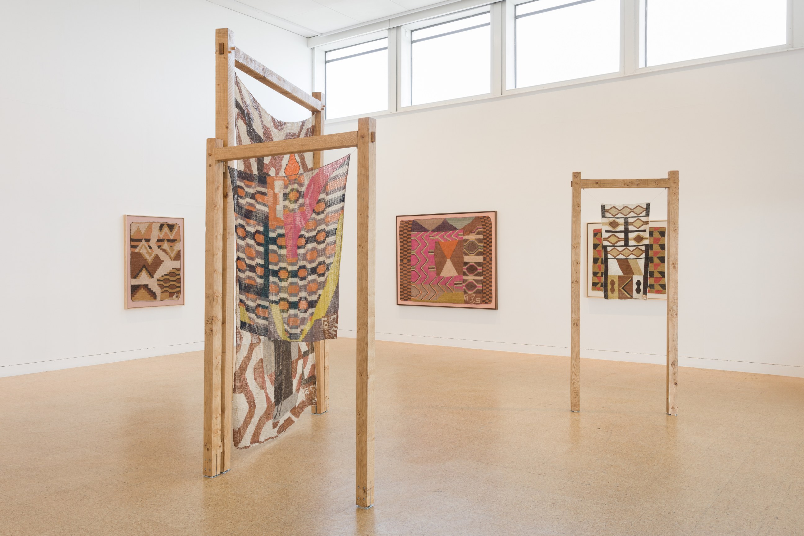 Installation view, Claudia Alarc&oacute;n &amp;amp; Sil&auml;t: Tayhin, De La Warr Pavilion, Bexhill-on-Sea, UK, June 14 - September 14, 2025. Photo by Rob Harris.