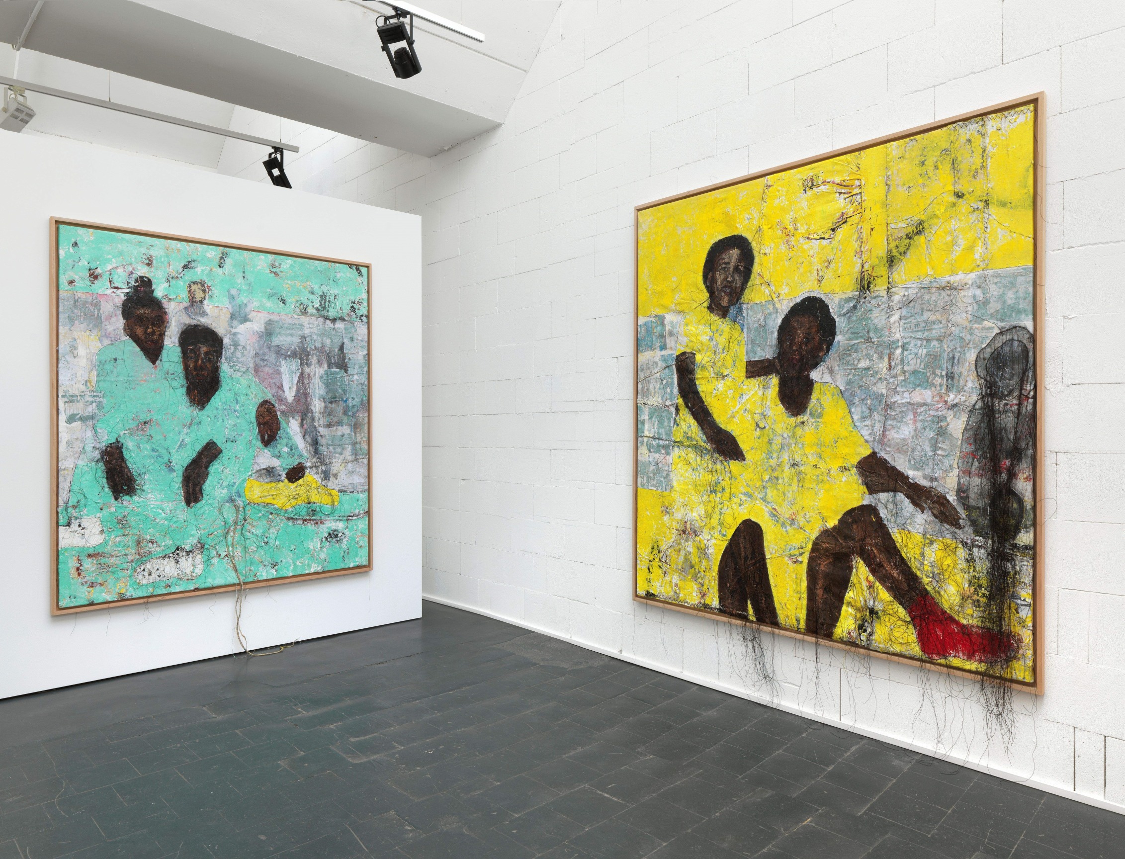 Installation view of Kaloki Nyamai pieces from &quot;Moments That I Miss&quot;, July 2-30, 2022