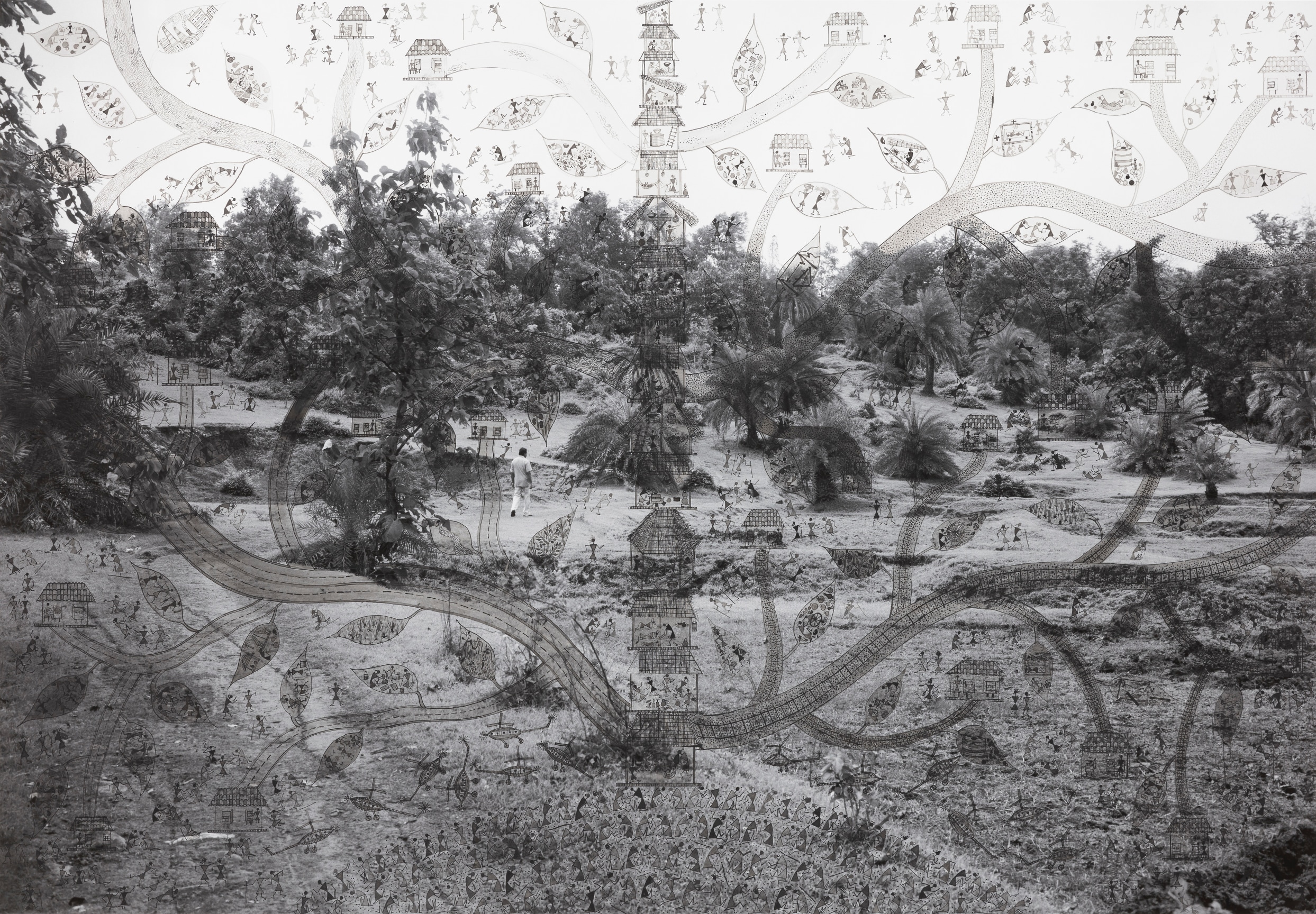 Acrylic paint on Archival pigment print