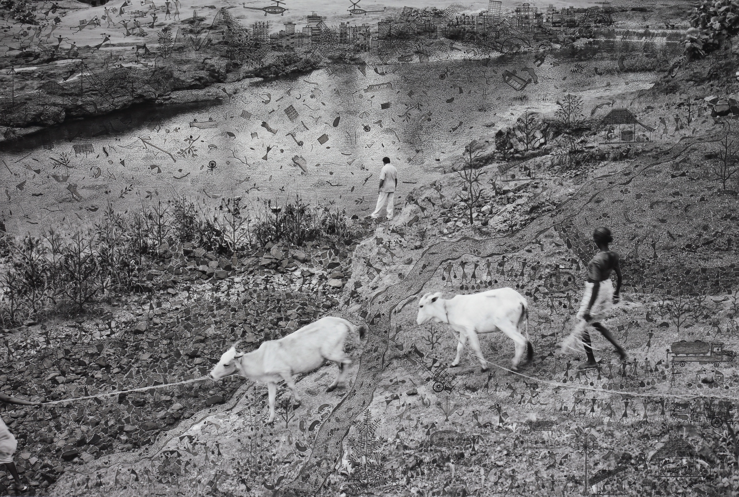 Acrylic paint on Archival pigment print