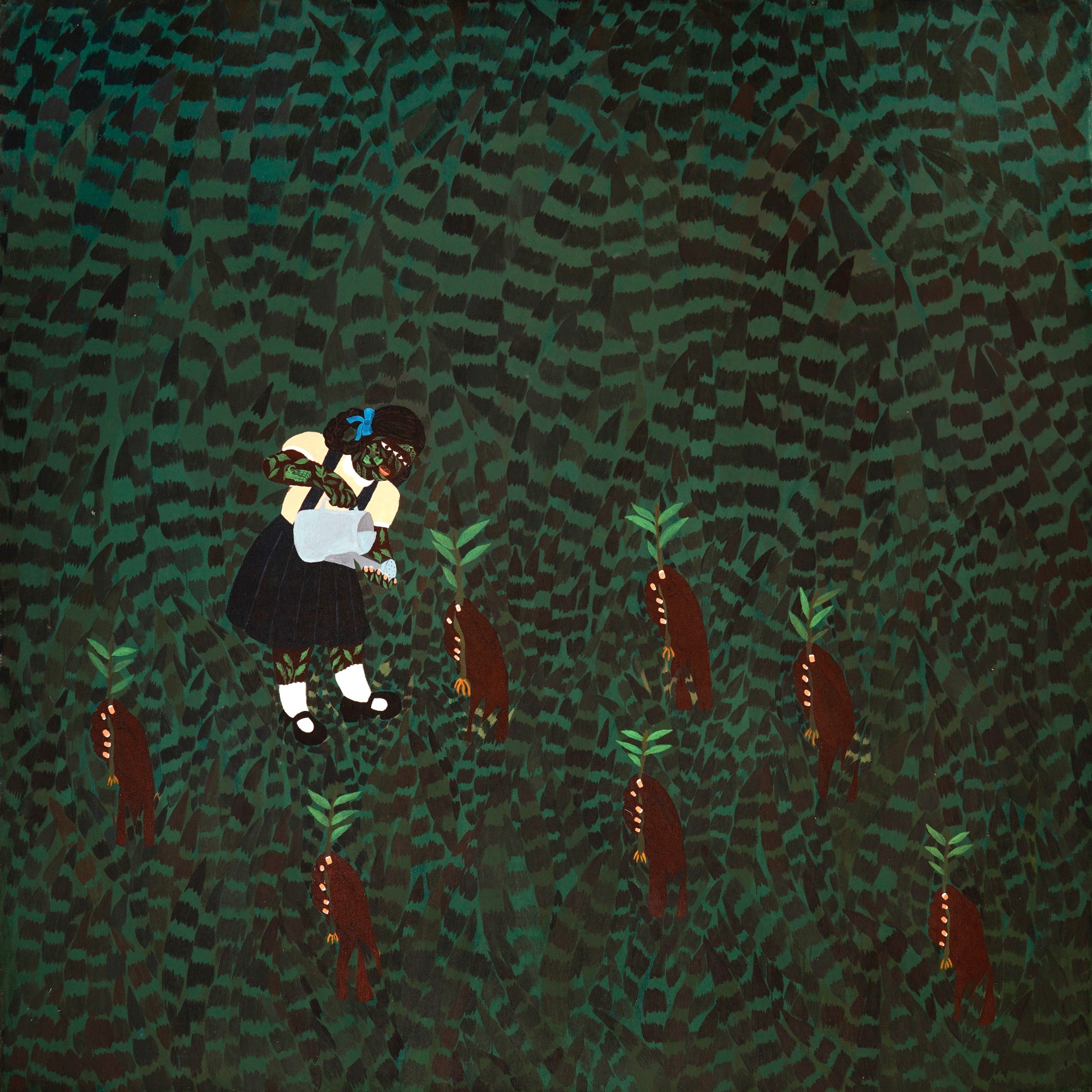 Image of a Kelly Sinnapah Mary painted tapestry.