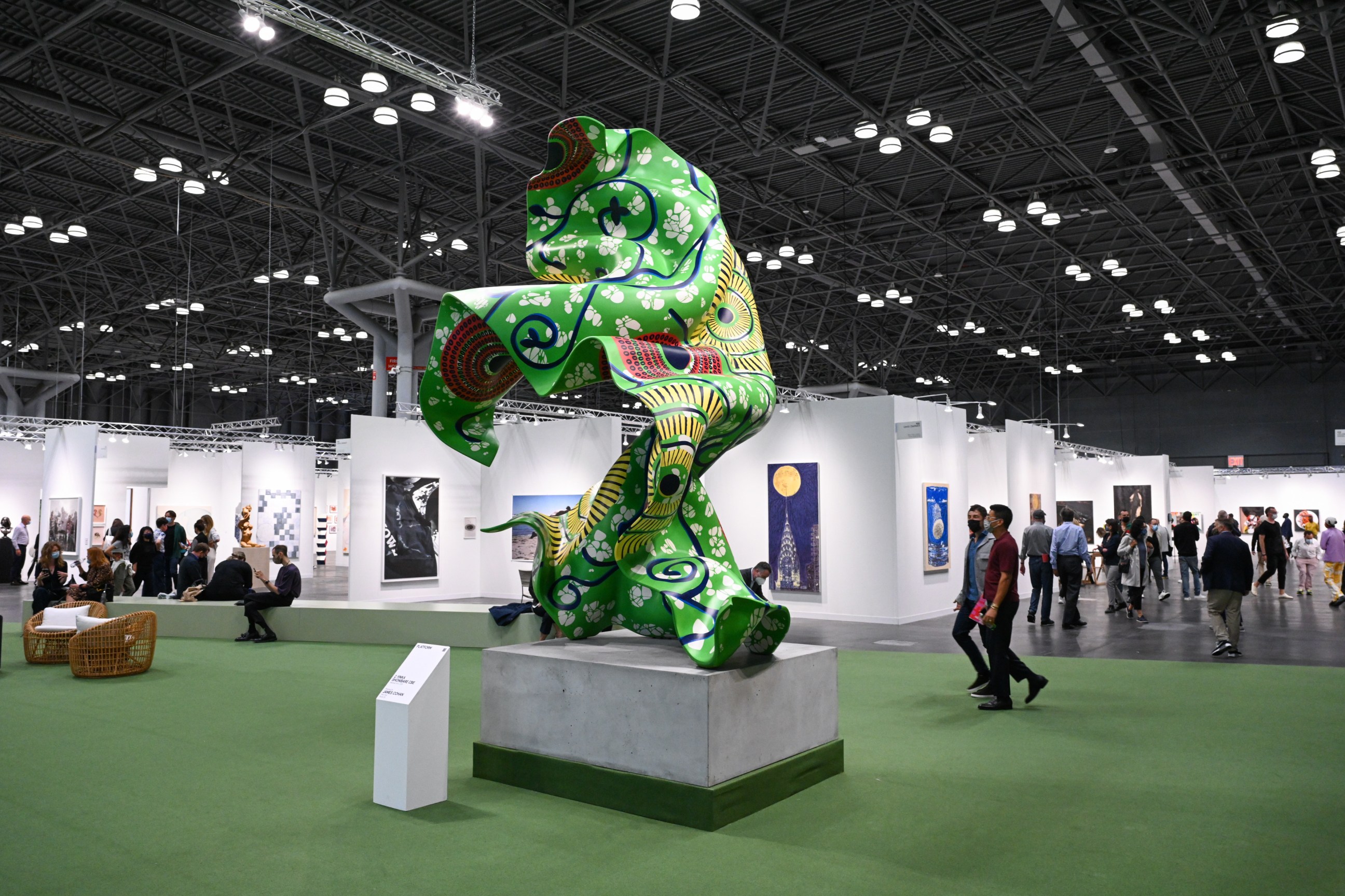 Installation view, Yinka Shonibare CBE,&nbsp;Material (SG) I,&nbsp;2019&nbsp;at Platform at The Armory Show, Javits Center, New York, NY