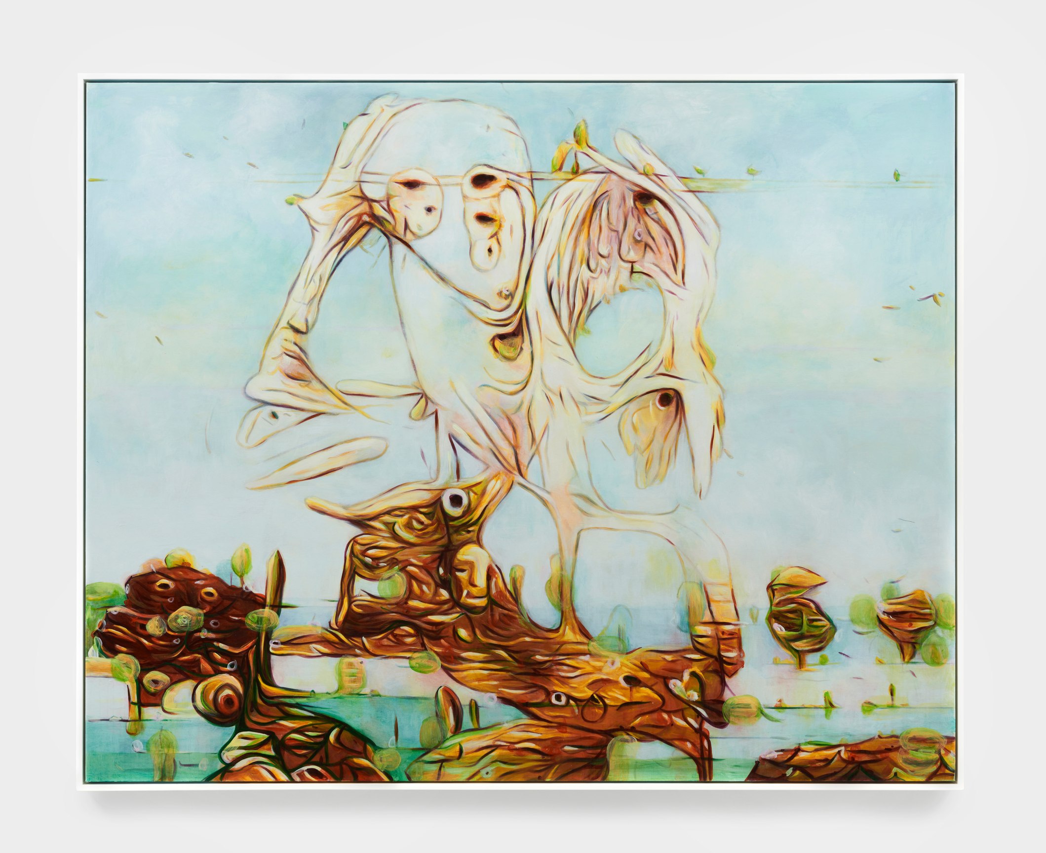 Oil painting created with the use of AI programming by Matthew Ritchie