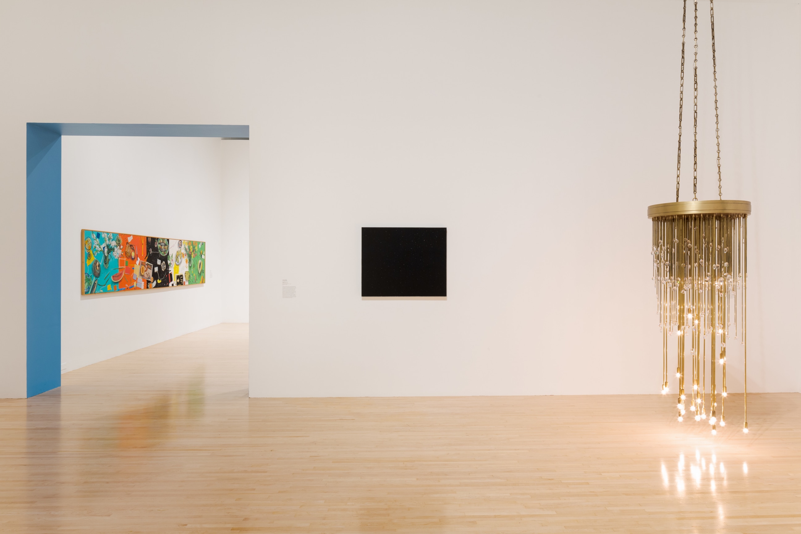 Josiah McElheny, Study for the Center is Everywhere, 2012, Brass, cut lead crystal, electric lighting, hand-bound book, 32 × 84 in. (81.28 × 213.36 cm), Collection of Fotene Demoulas and Tom Coté,  