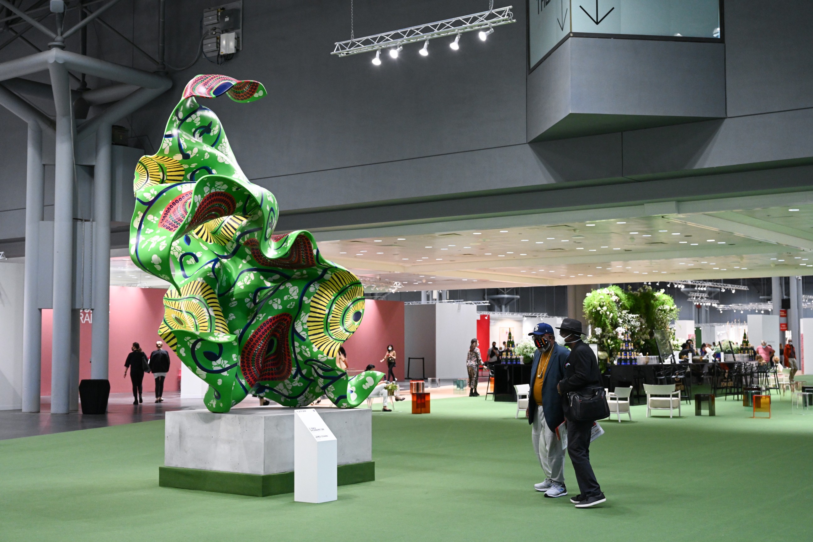 Installation view, Yinka Shonibare CBE,&nbsp;Material (SG) I,&nbsp;2019&nbsp;at Platform at The Armory Show, Javits Center, New York, NY