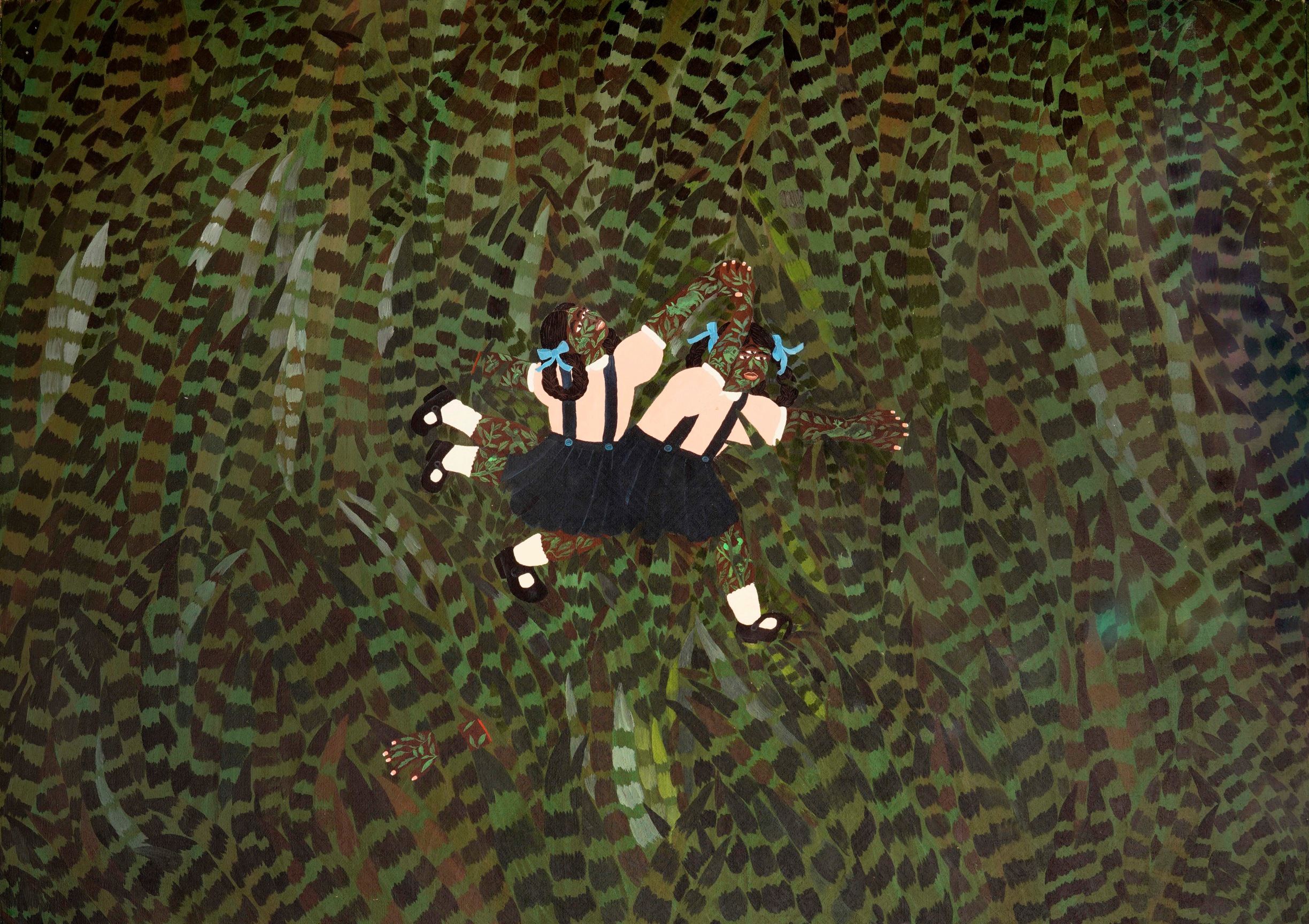 Image of a Kelly Sinnapah Mary painted tapestry.