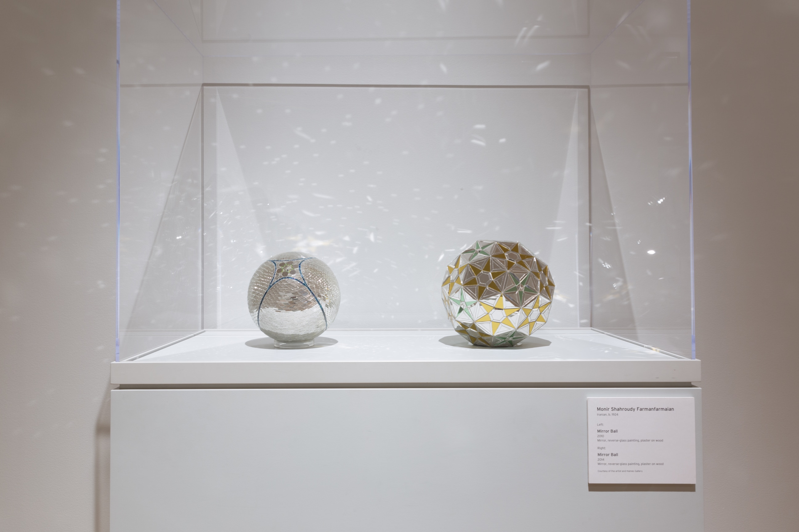 Installation view, Monir Shahroudy Farmanfarmian, Mirror Variations: The Art of Monir Shahroudy Farmanfarmaian,&nbsp;Grand Rapids Art Museum, MI,&nbsp;May 19, 2018 &ndash; October 7, 2018
