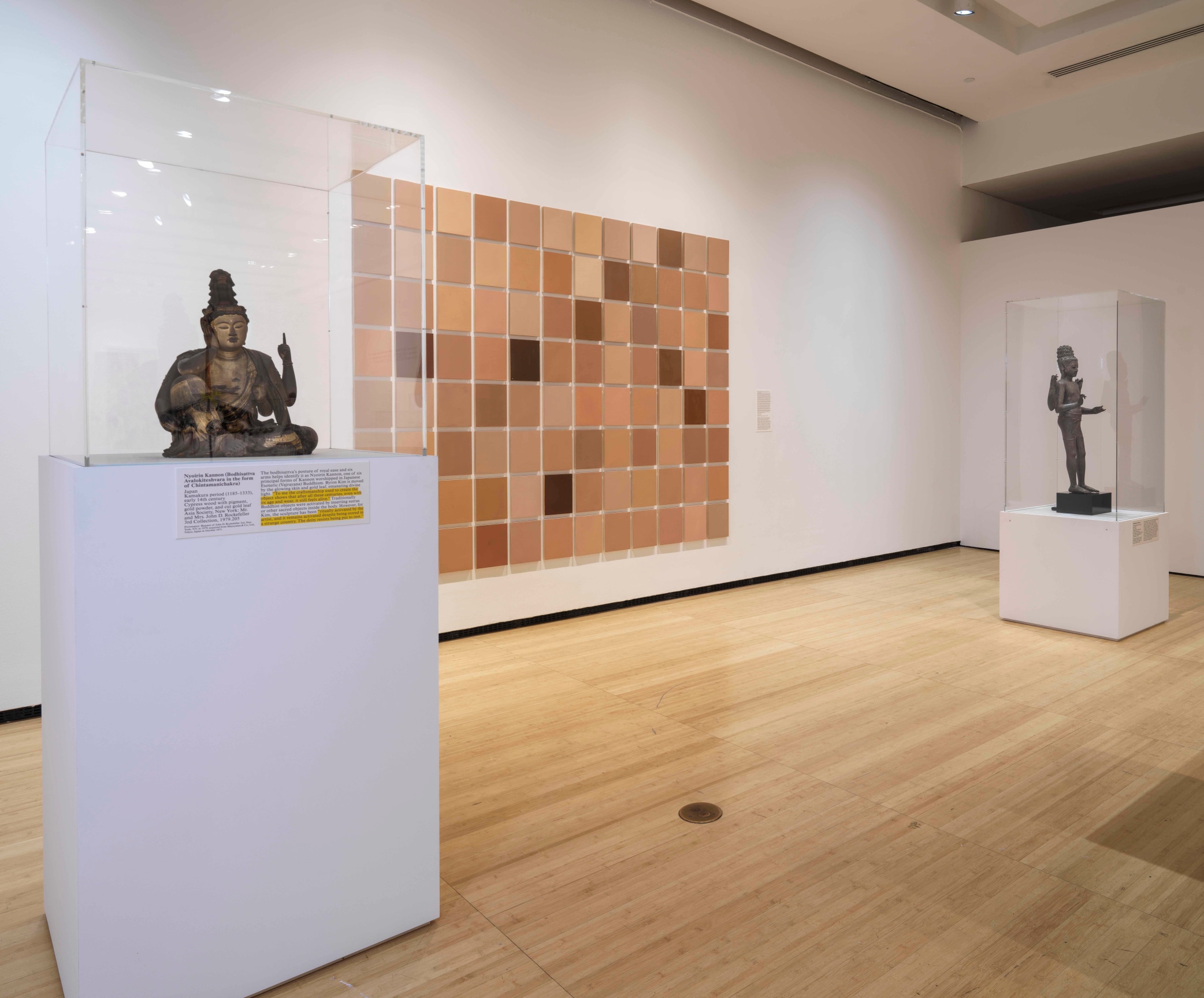 Installation view, (Re)Generations: Rina Banerjee, Byron Kim, and Howardena Pindell amid the Mr. and Mrs. John D. Rockefeller 3rd Collection, Asia Society, New York, NY, March 4 - August 10, 2025, Courtesy of Asia Society, New York.&nbsp;Photograph &copy; Bruce M. White, 2025.
