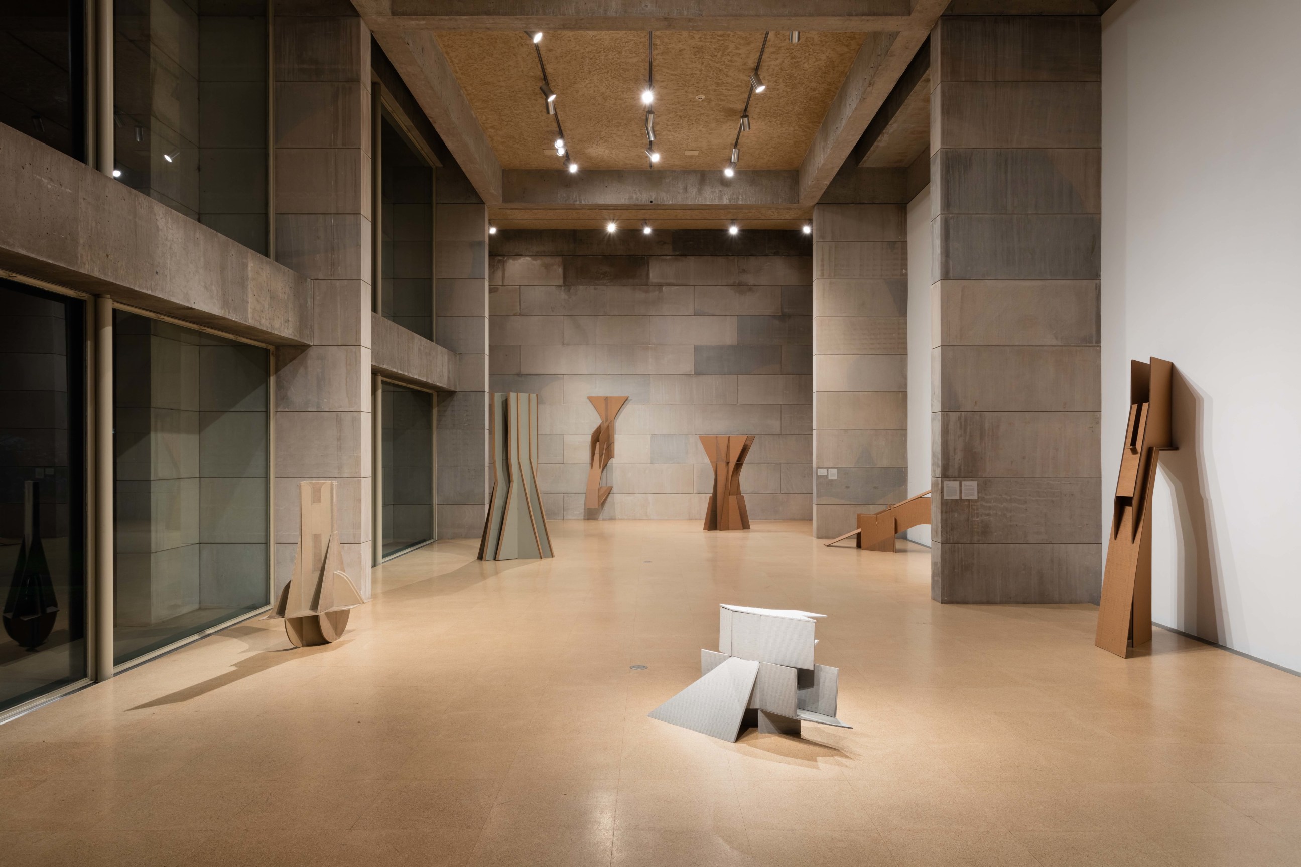 Image of an installation shot of Diane Simpson's work.