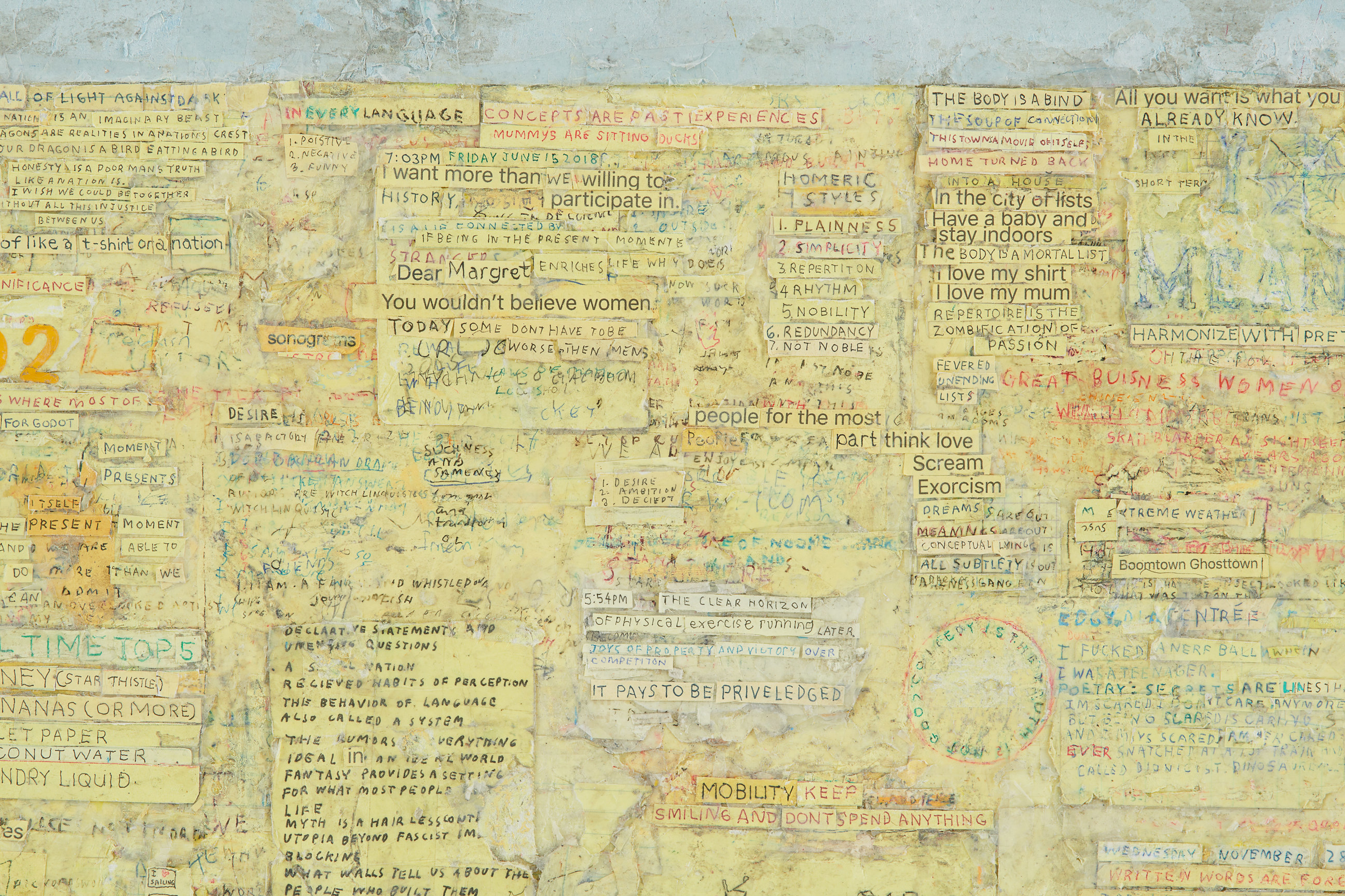 Detail of SIMON EVANS's Relic, 2019