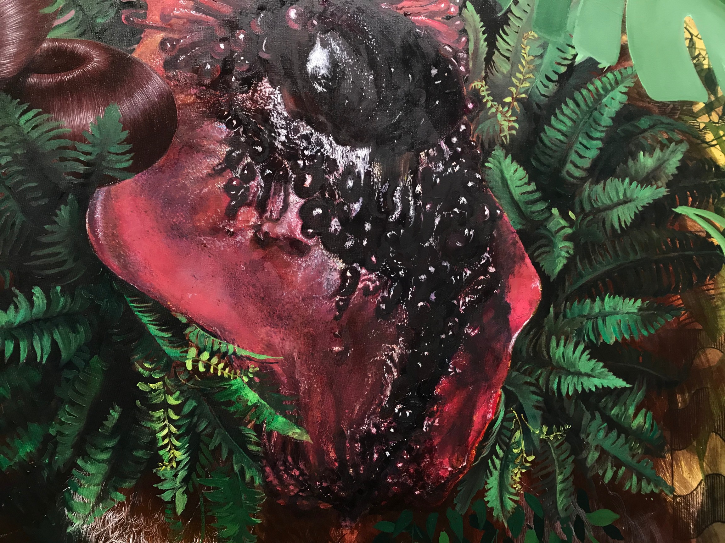 close up of large bulbous fruit