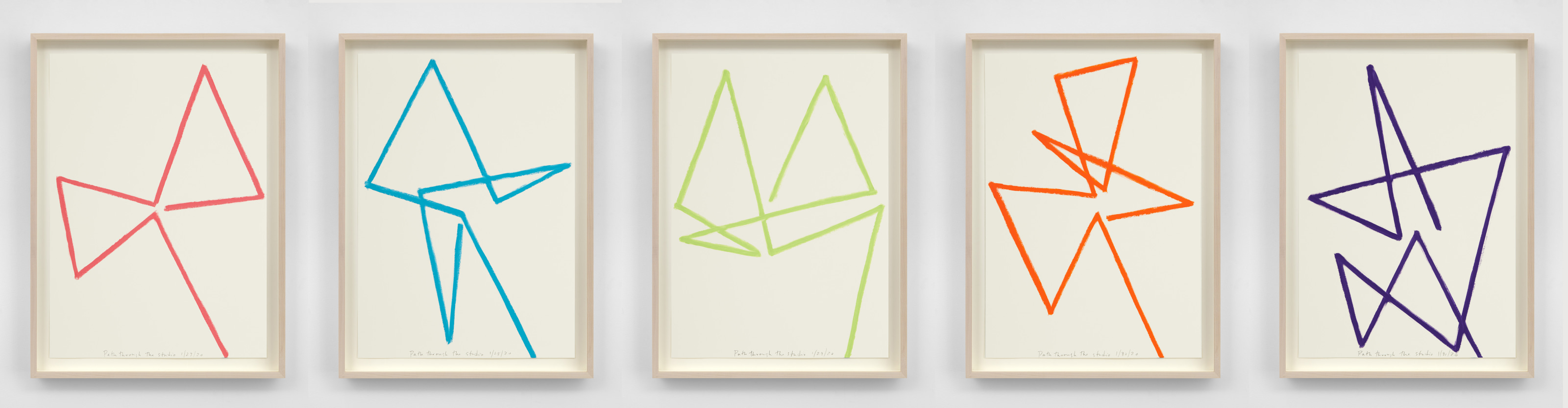 SPENCER FINCH Paths through the studio, 1/27/20-1/31/20, I, 2020