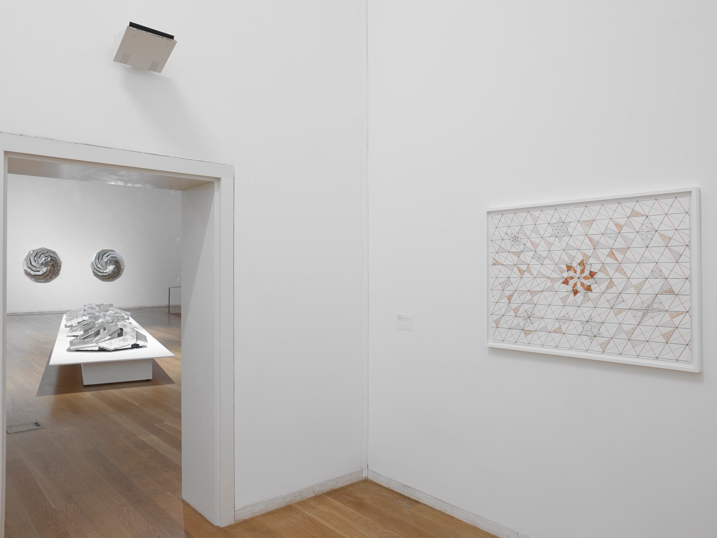 Installation view,&nbsp;Monir Shahroudy Farmanfarmaian: Infinite Possibility. Mirror Works and Drawings 1974&ndash;2014,&nbsp;Serralves Museum of Contemporary Art, Porto, Portugal,&nbsp;October 9, 2014 - January 11, 2015