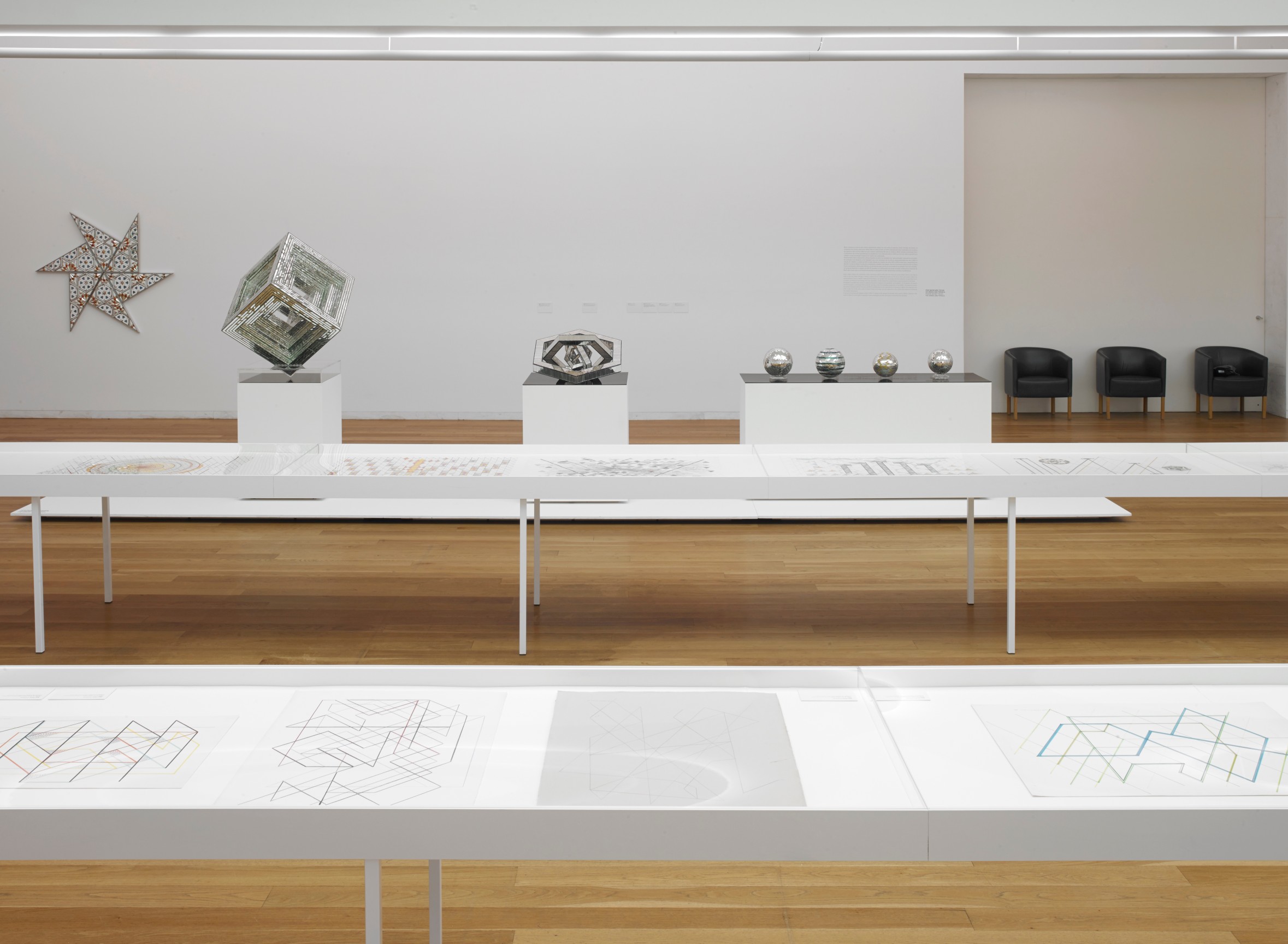 Installation view,&nbsp;Monir Shahroudy Farmanfarmaian: Infinite Possibility. Mirror Works and Drawings 1974&ndash;2014,&nbsp;Serralves Museum of Contemporary Art, Porto, Portugal,&nbsp;October 9, 2014 - January 11, 2015