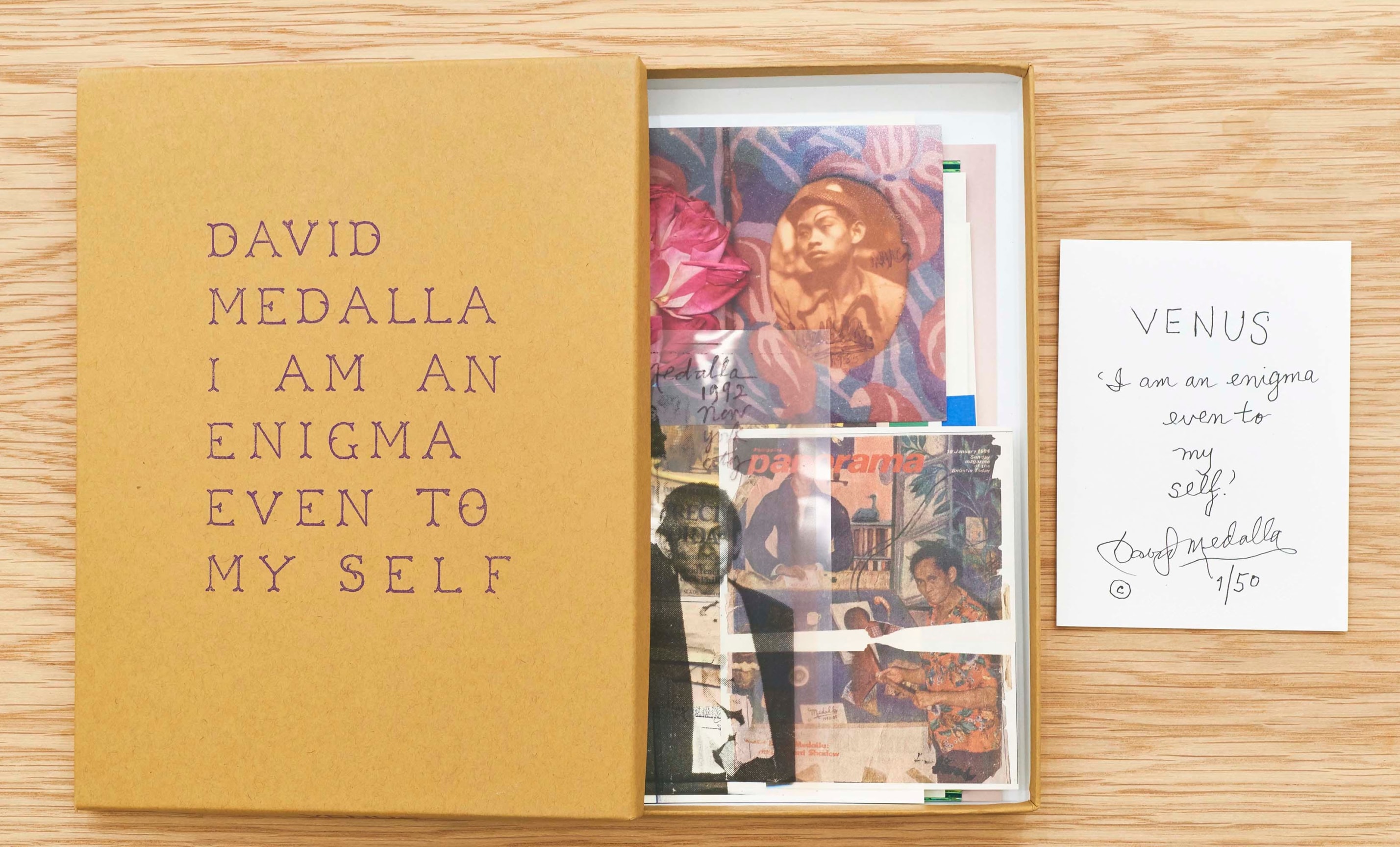 Interior view of David Medalla: I am an enigma, even to myself, published by Venus Over Manhattan, New York, 2016