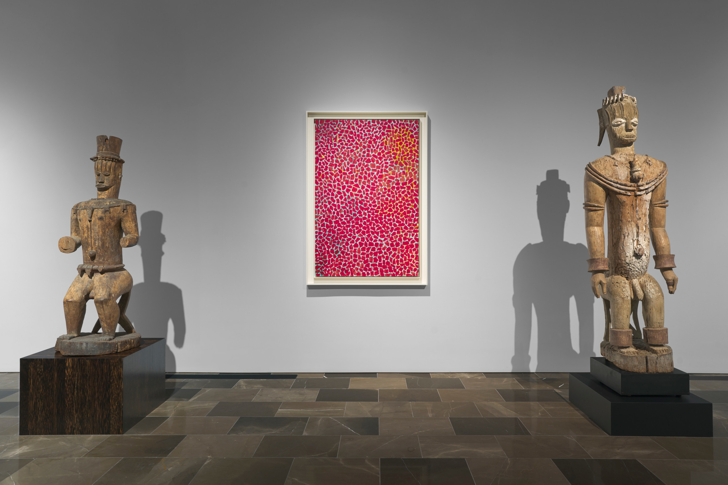 Installation view of the exhibition Urhobo + Abstraction, New York, 2025