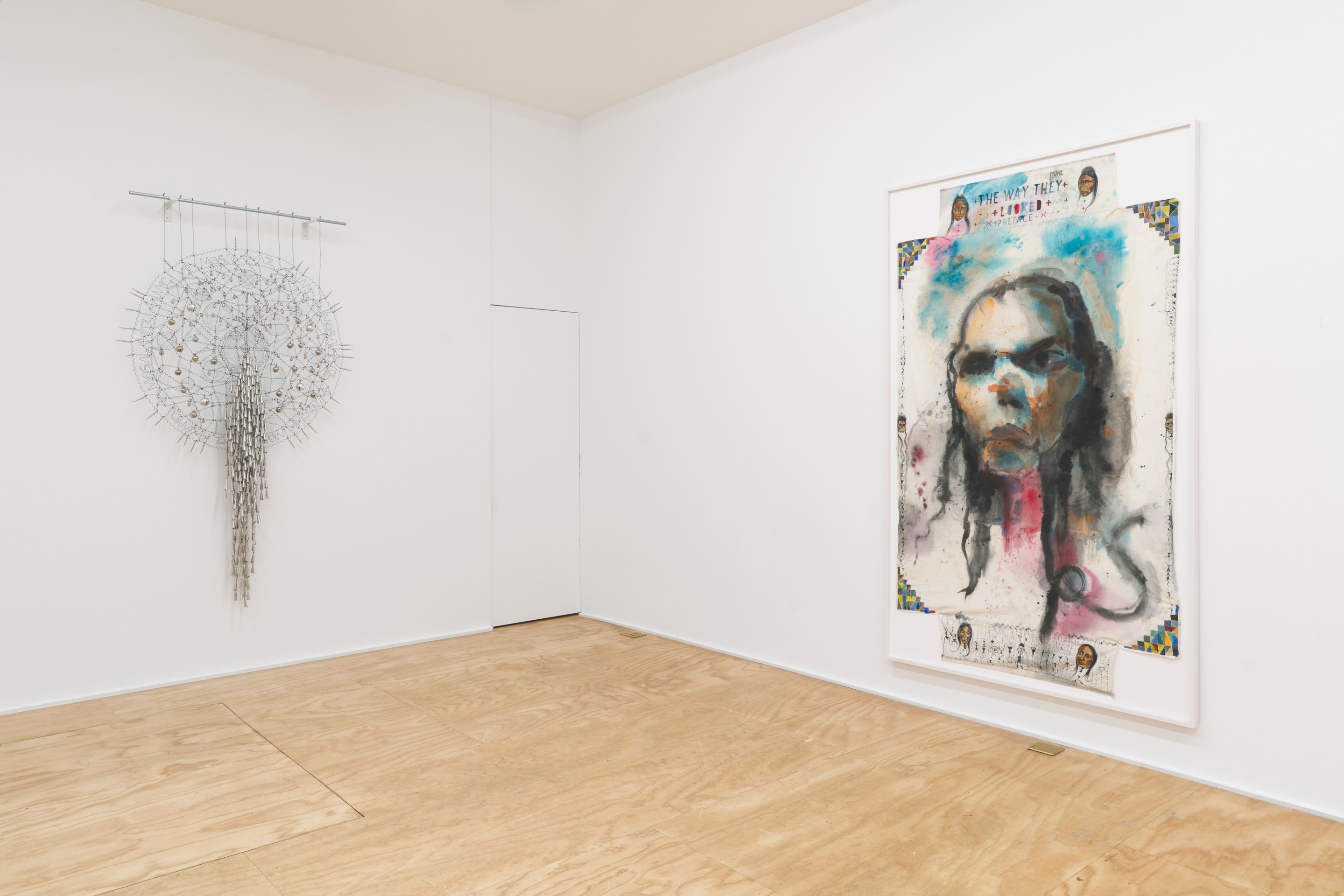 Installation view of Brad Kahlhamer&rsquo;s exhibition &ldquo;Bowery Nation: Birds Are Talking,&rdquo; Venus Over Manhattan, New York, 2025.