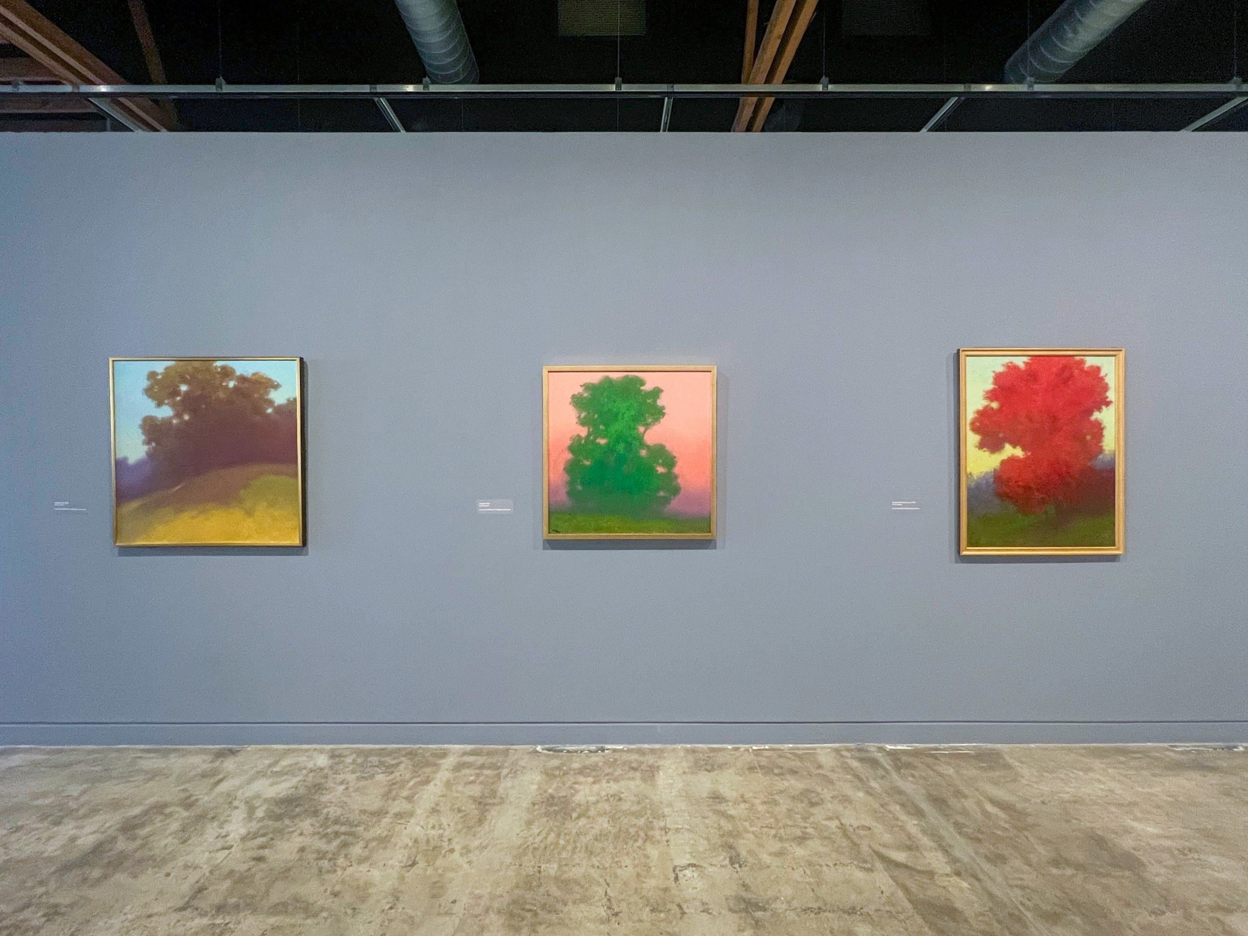 Installation view of Richard Mayhew: Inner Terrain, Sonoma Valley Museum of Art, 2023.