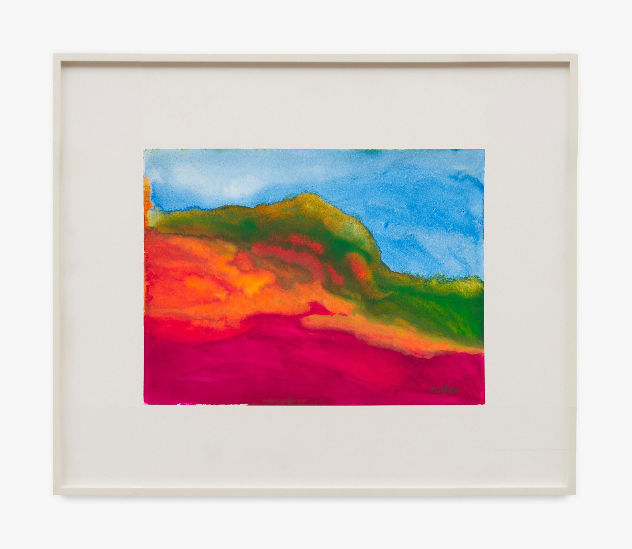 Richard Mayhew, &quot;Untitled,&quot; 2017. Watercolor on paper; Work: 12 &times; 16 in (30.5 &times; 40.6 cm) Framed: 21 &times; 25 in (53.3 &times; 63.5 cm).&nbsp;