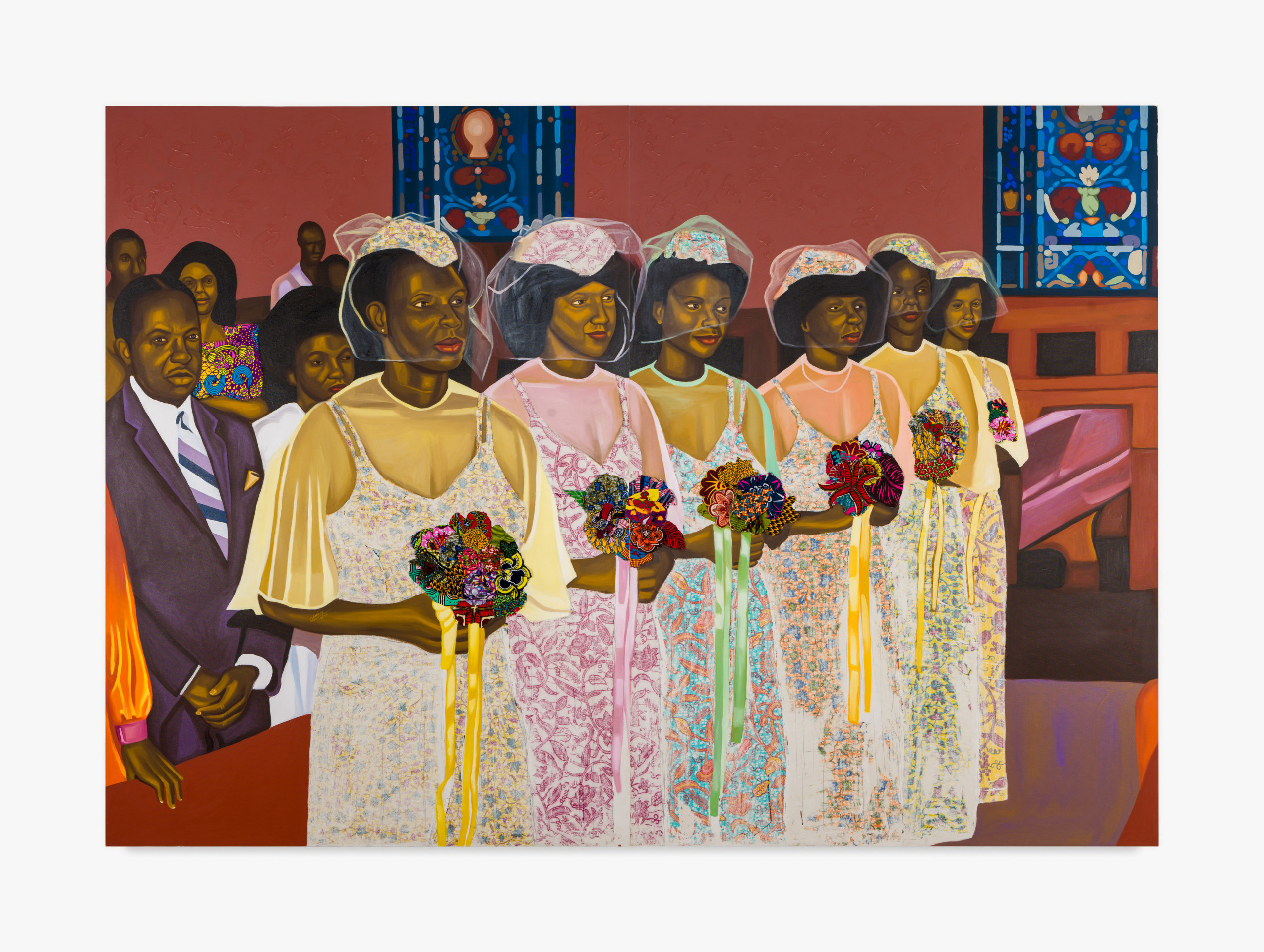 Painting by Cornelius Annor titled Onipa Akoma from 2023