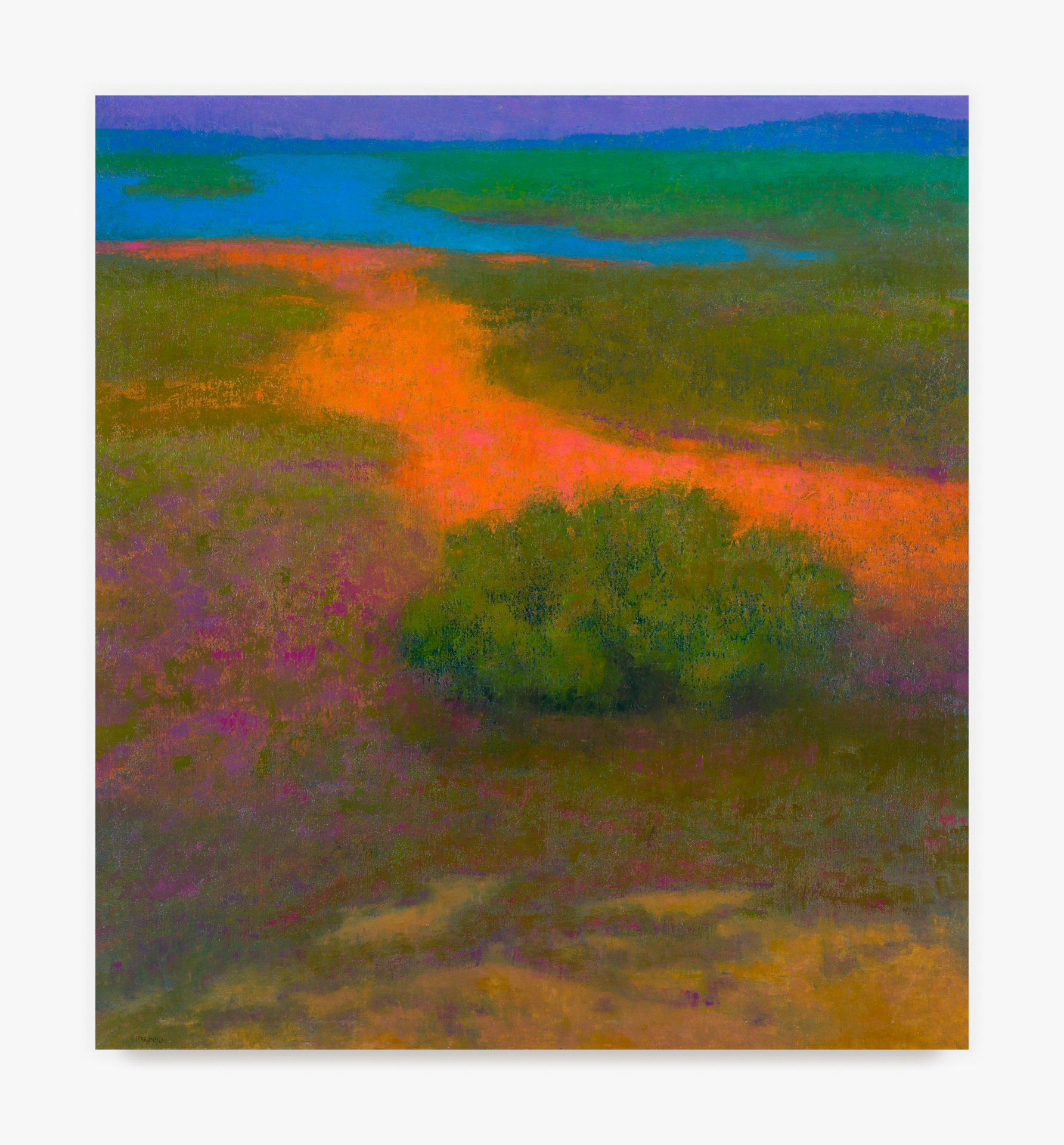 Painting by Richard Mayhew titled Beyond the Bramble Bush from 1996-1997