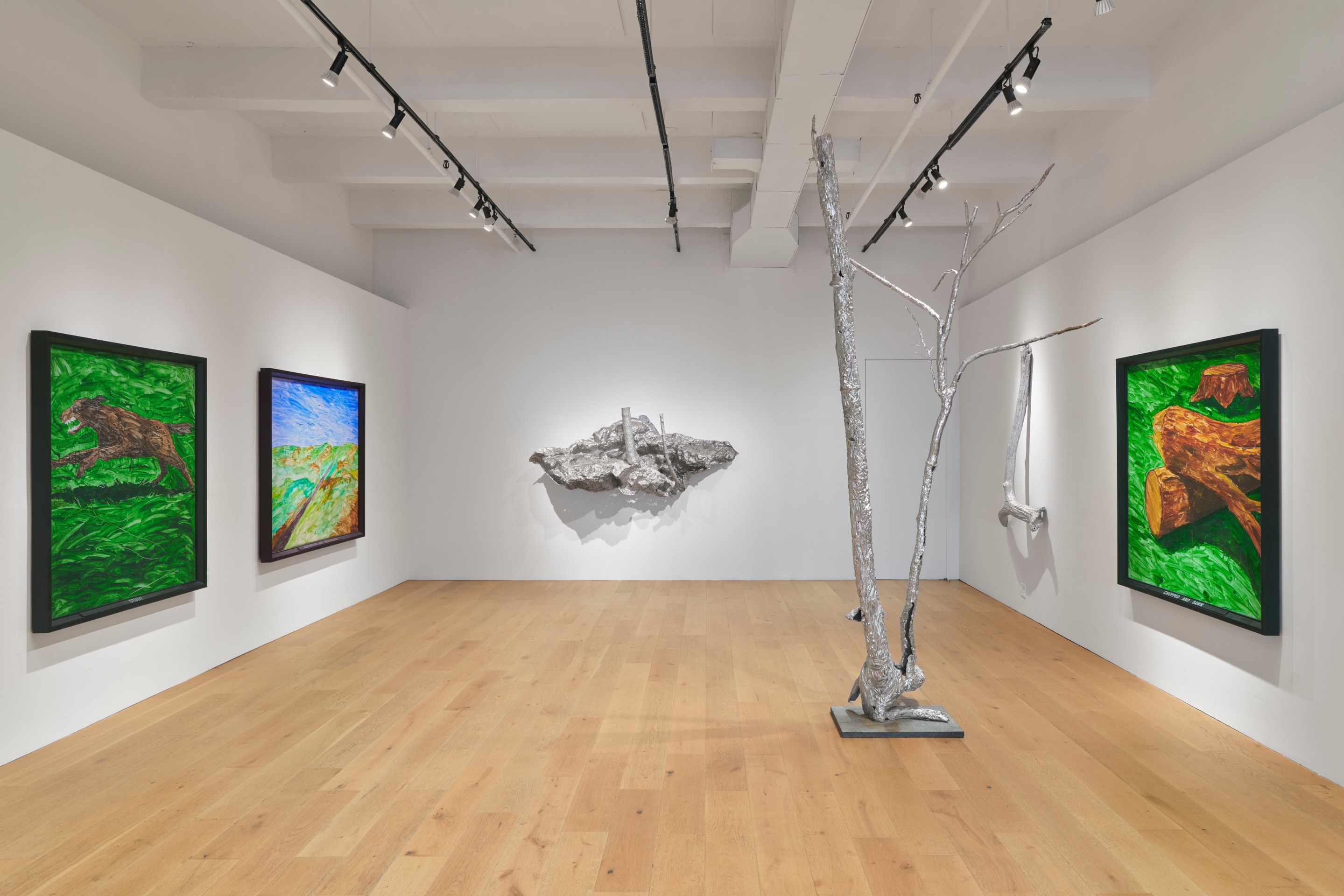 Installation view of &quot;American Realism Today: Robert Lobe &amp; Neil Jenney,&quot; Venus Over Manhattan, New York