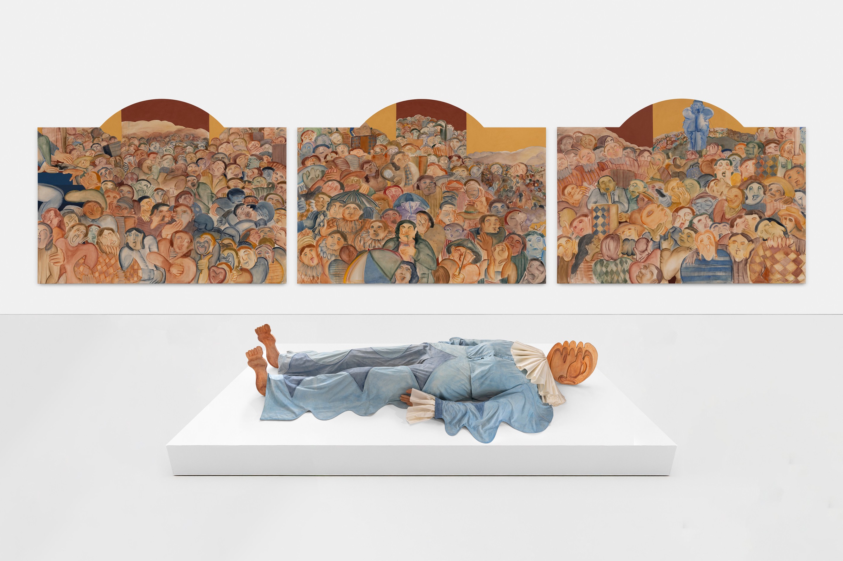 Installation view of Anastasia Bay's presentation titled Maestra Lacrymae Acte V for Meridians at Art Basel Miami Beaach