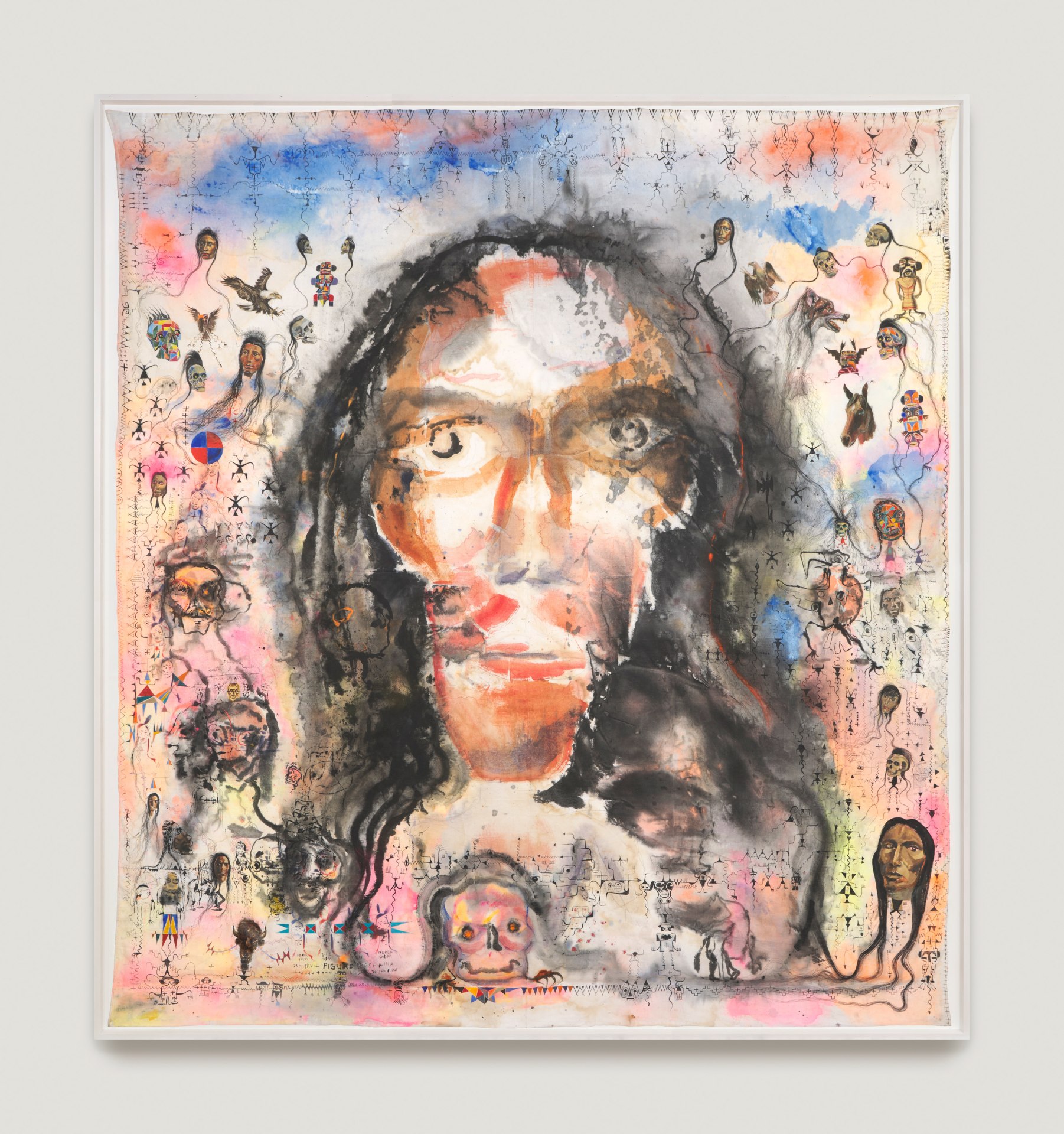 Painting by Brad Kahlhamer titled Mesa, 6:00 AM from 2024