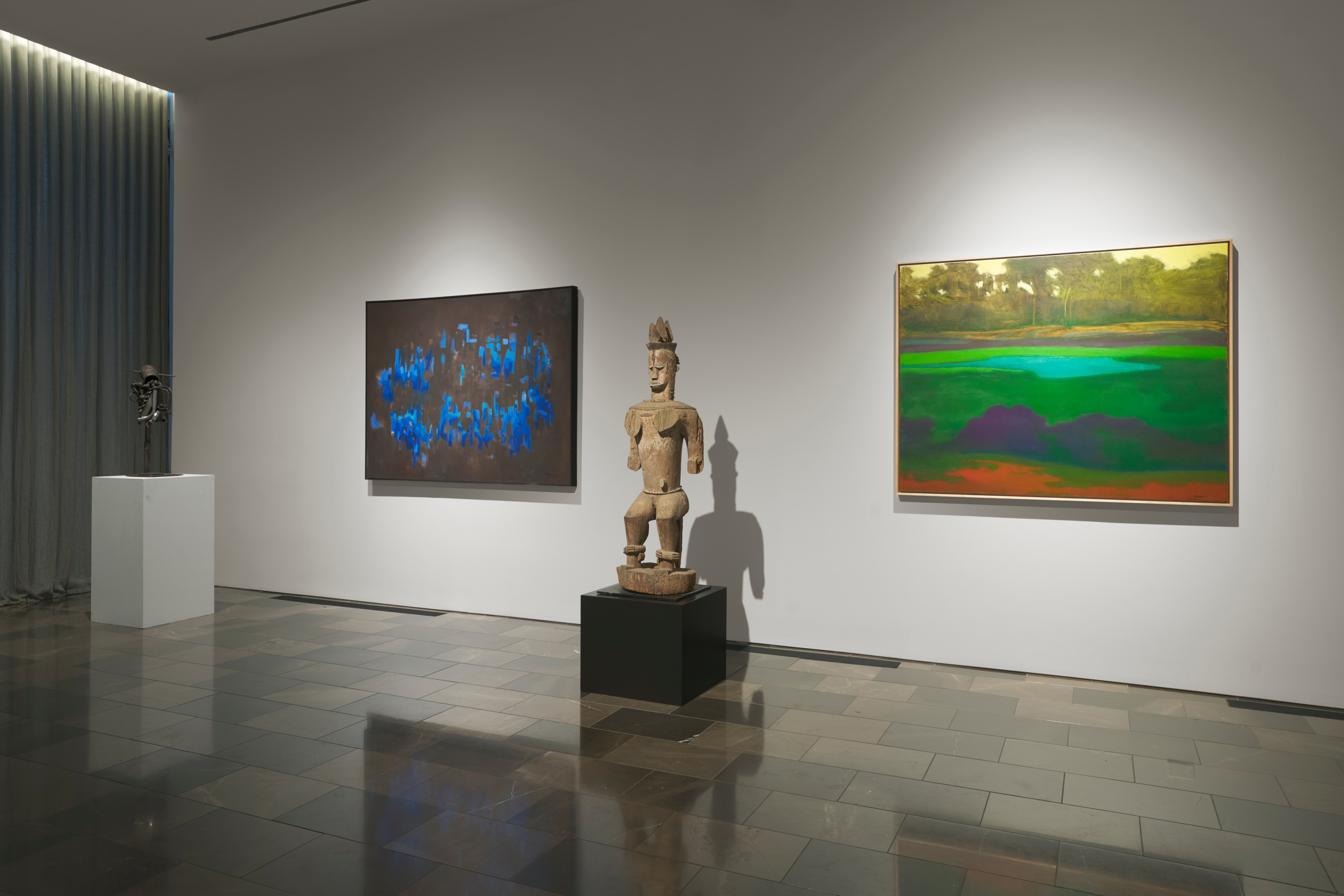 Installation view of the exhibition Urhobo + Abstraction, New York, 2025