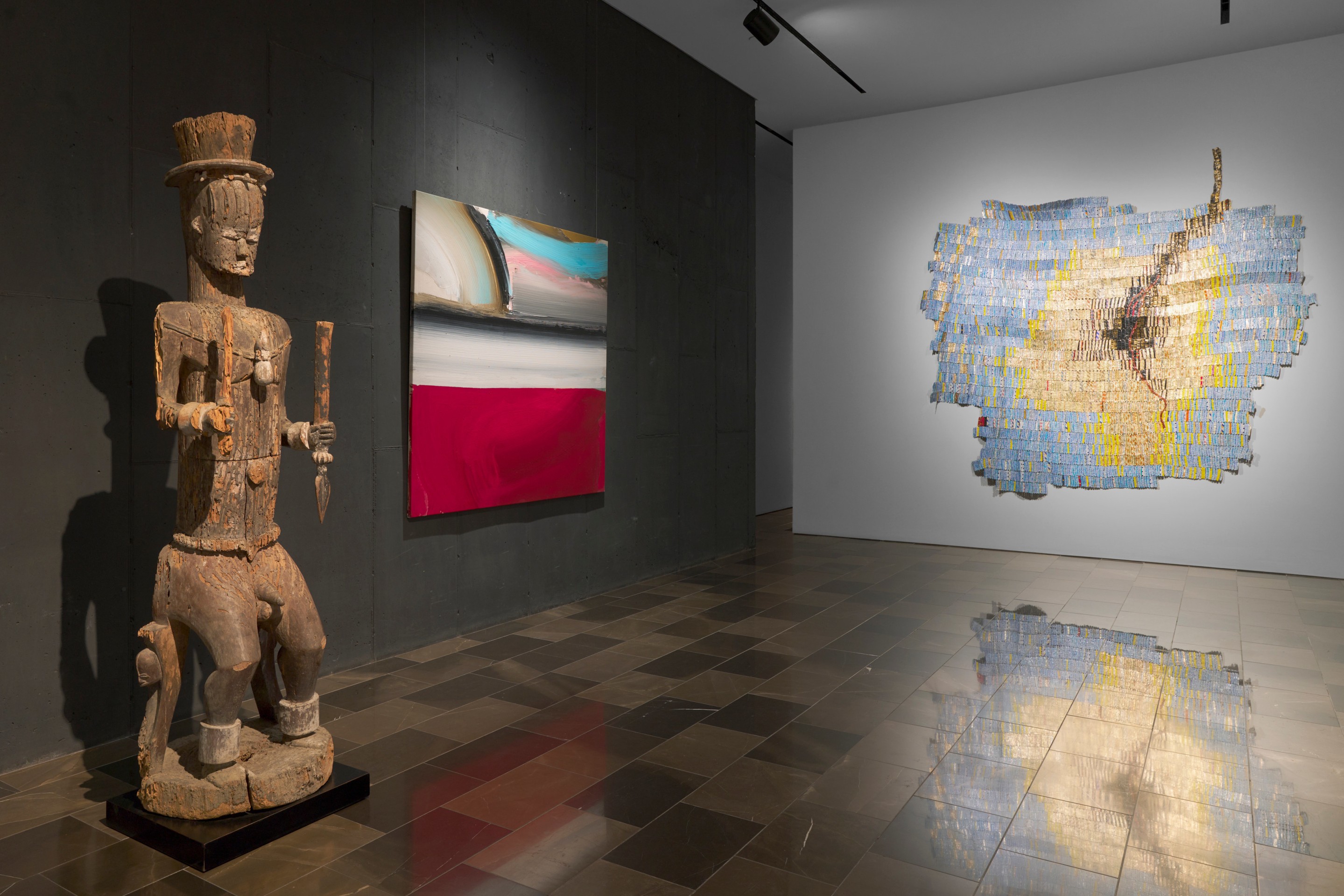 Installation view of the exhibition Urhobo + Abstraction, New York, 2025