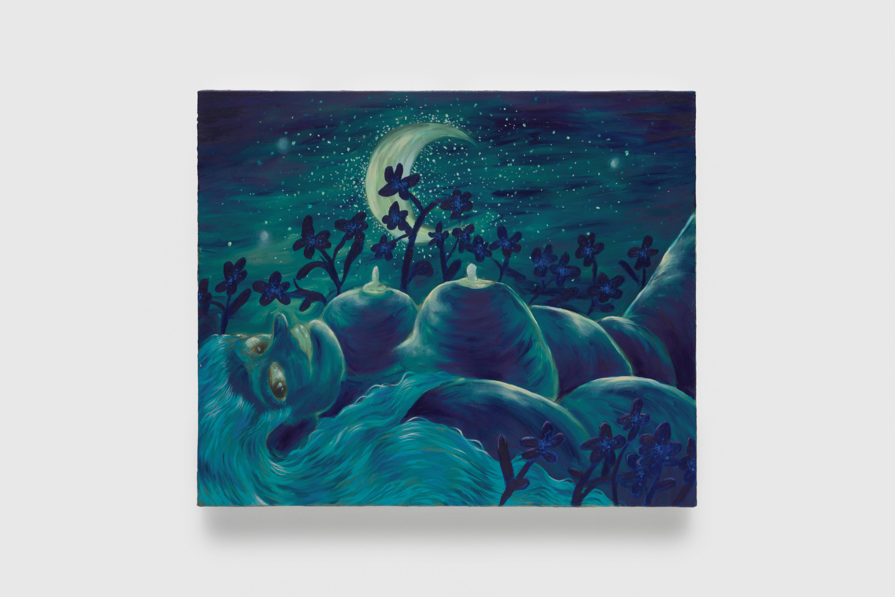 Painting by Ana Benaroya titled Awoke to the Moon from 2024