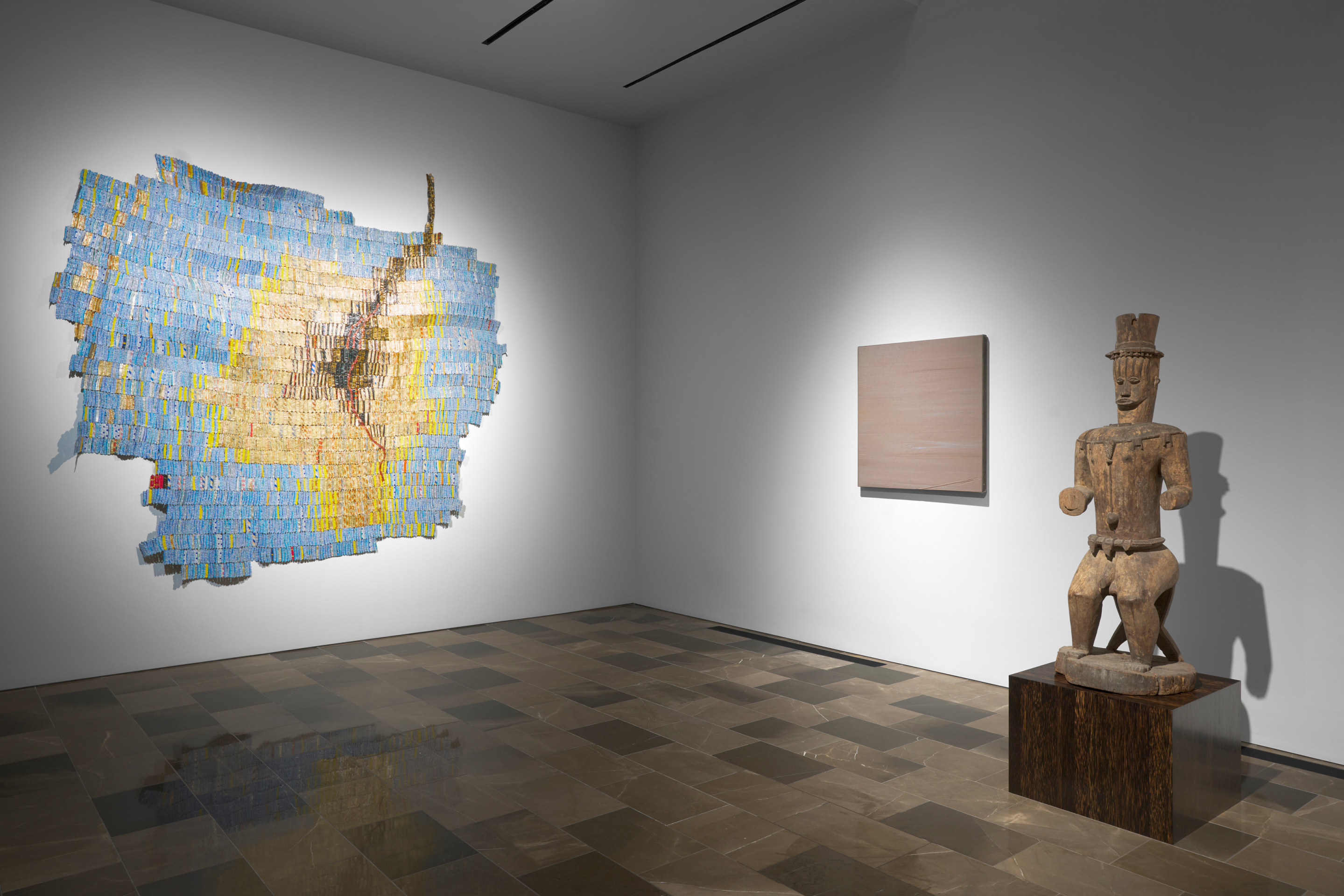 Installation view of the exhibition Urhobo + Abstraction, New York, 2025