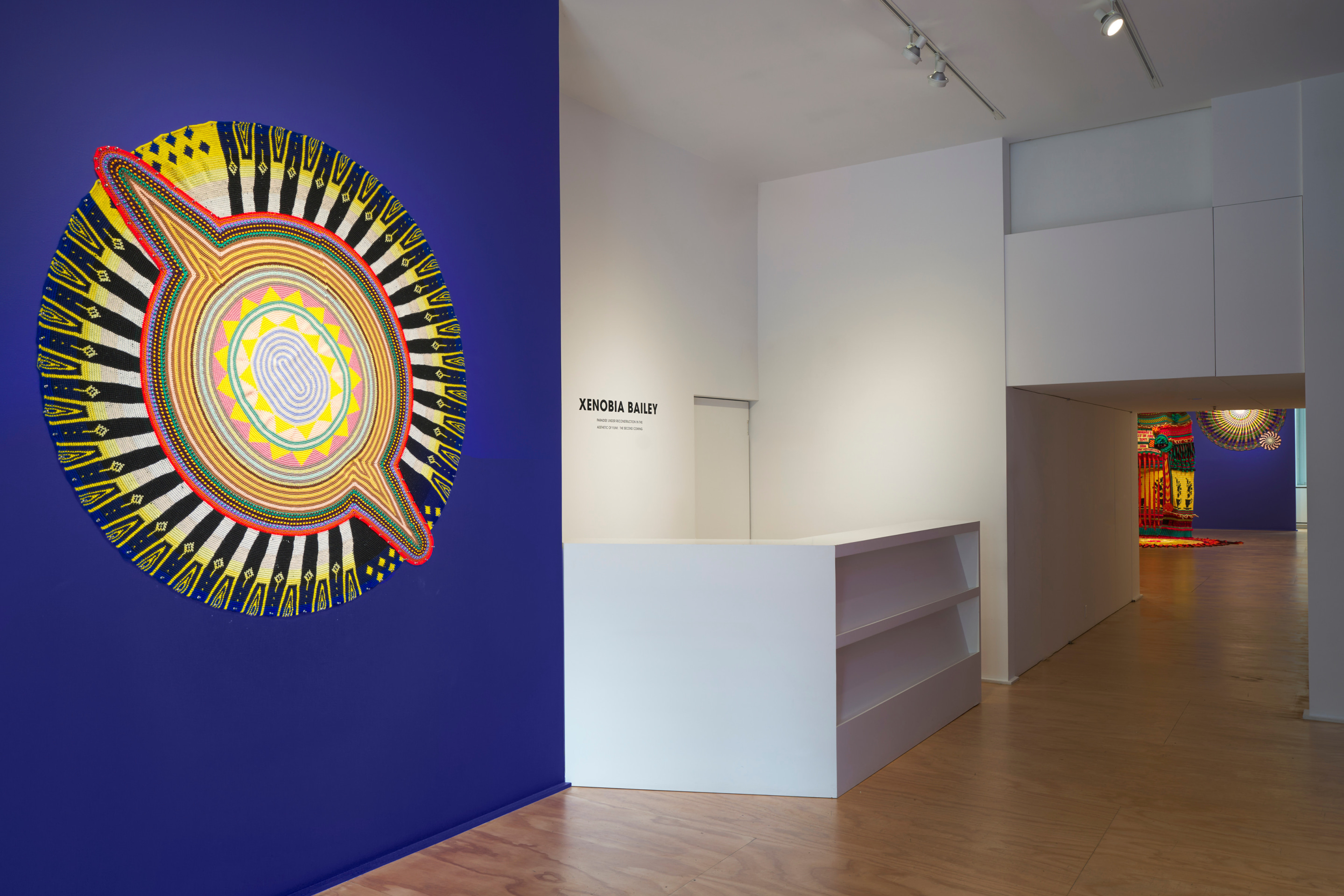 Installation view of Xenobia Bailey's exhibition at Venus Over Manhattan