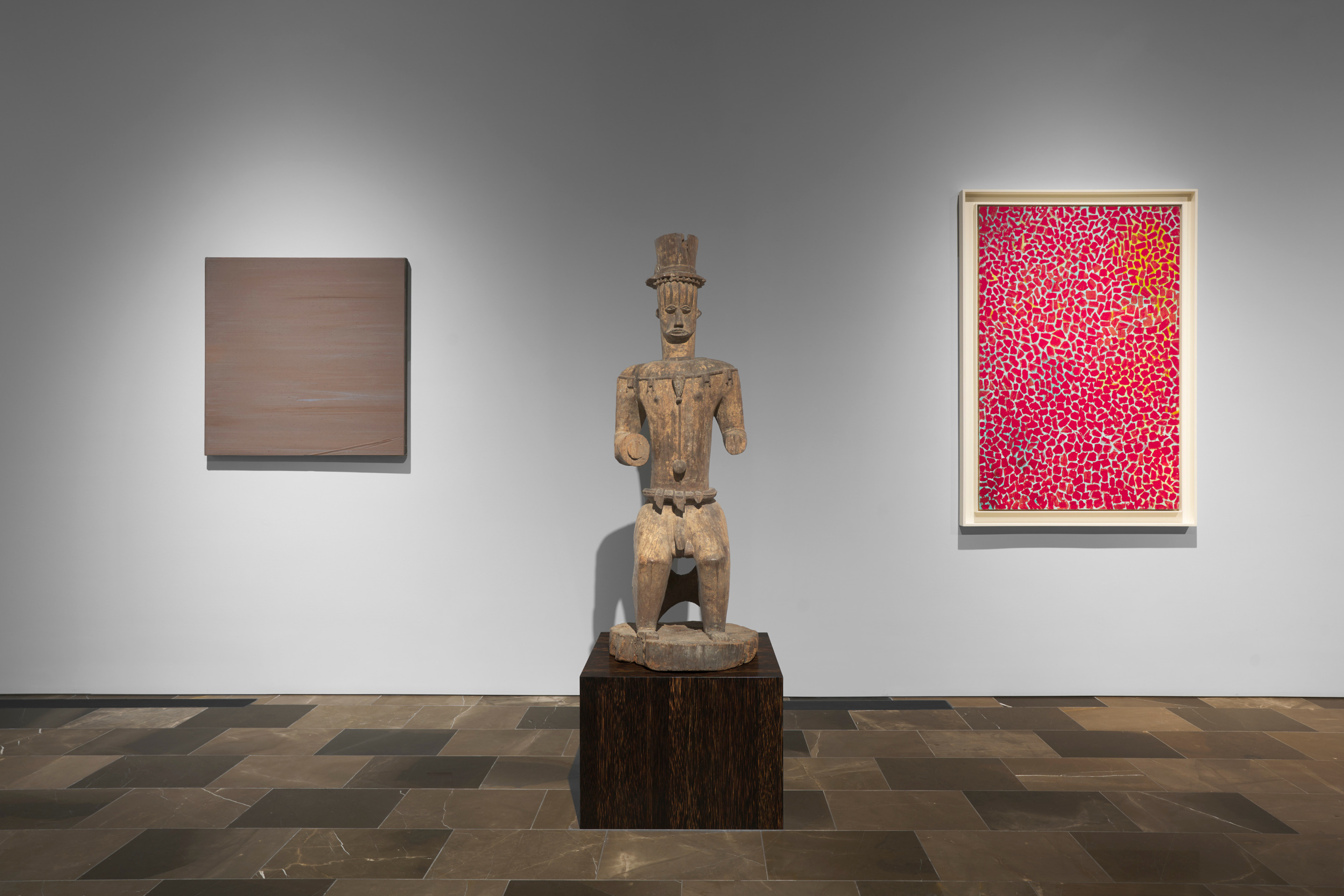 Installation view of the exhibition Urhobo + Abstraction, New York, 2025