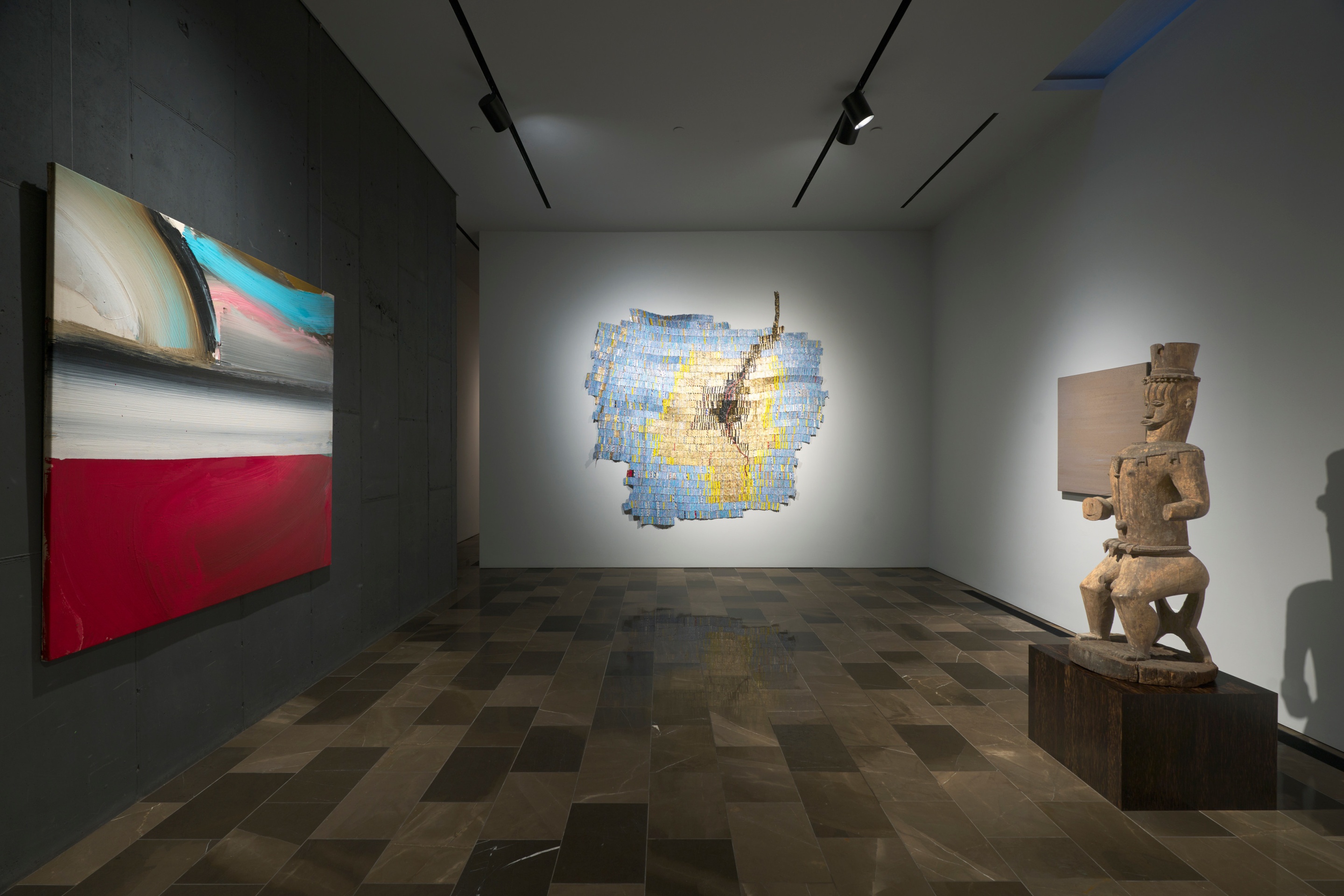 Installation view of the exhibition Urhobo + Abstraction, New York, 2025
