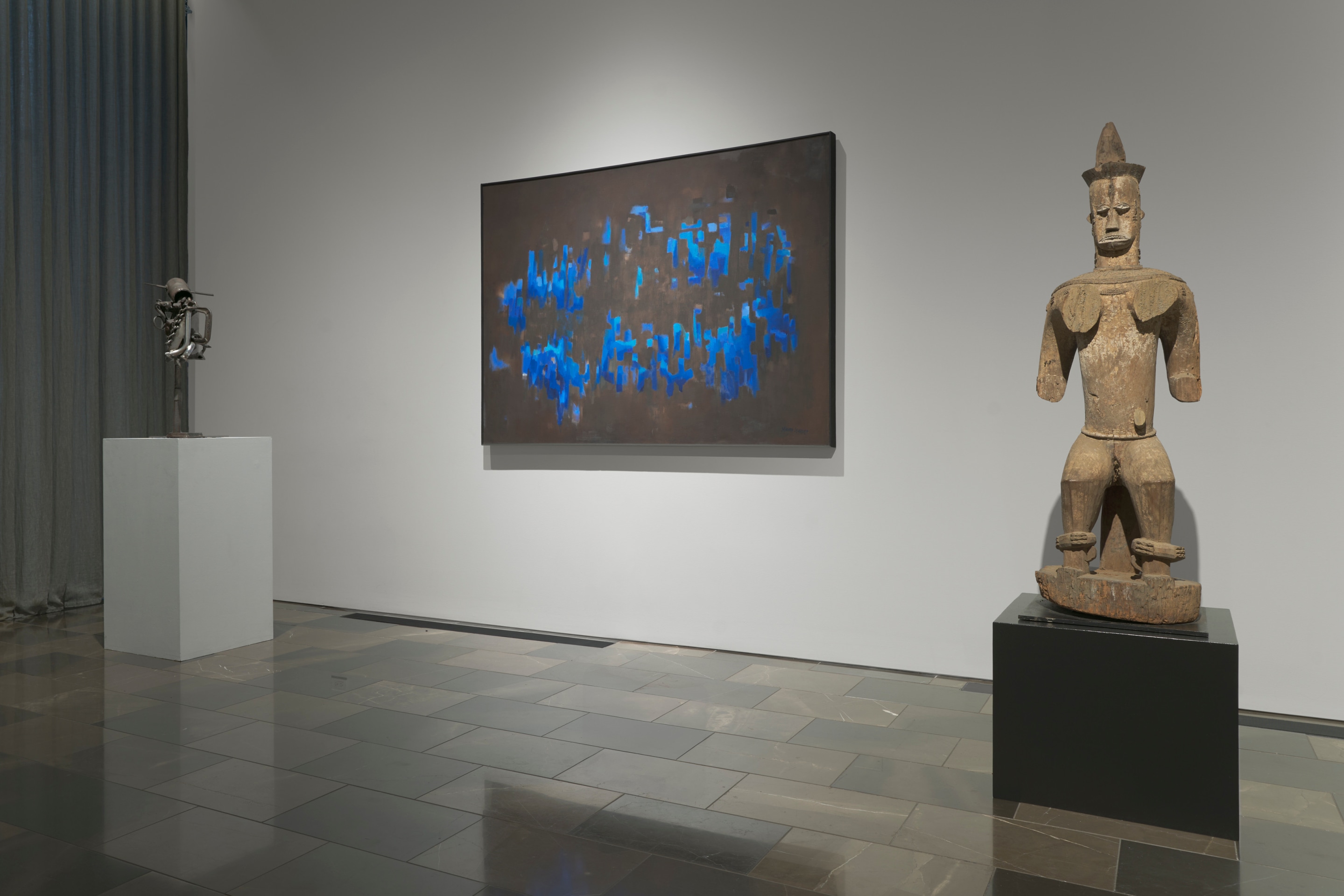 Installation view of the exhibition Urhobo + Abstraction, New York, 2025