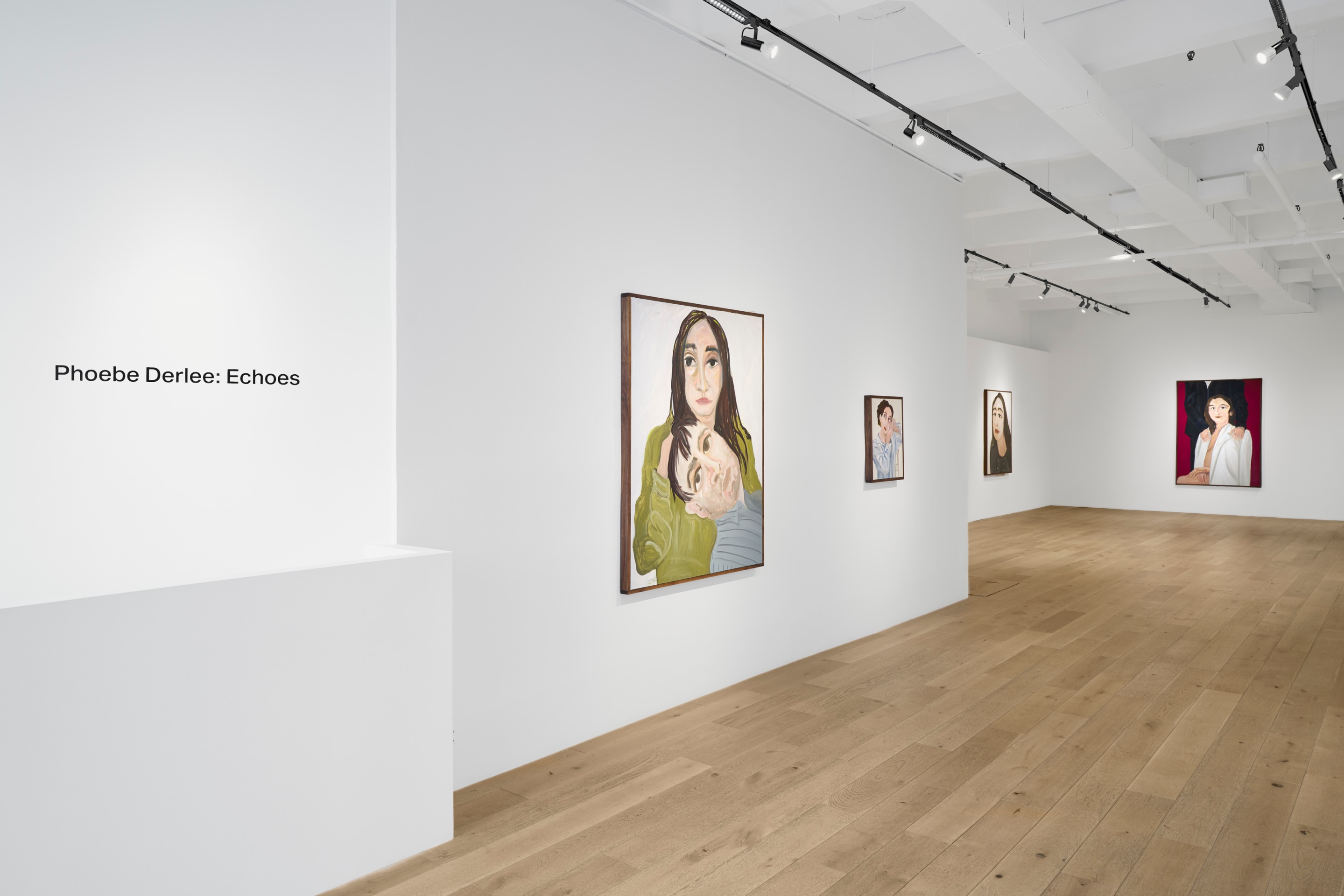 Installation view of &ldquo;Phoebe Derlee: Echoes,&rdquo; Venus Over Manhattan, New York, 2024.