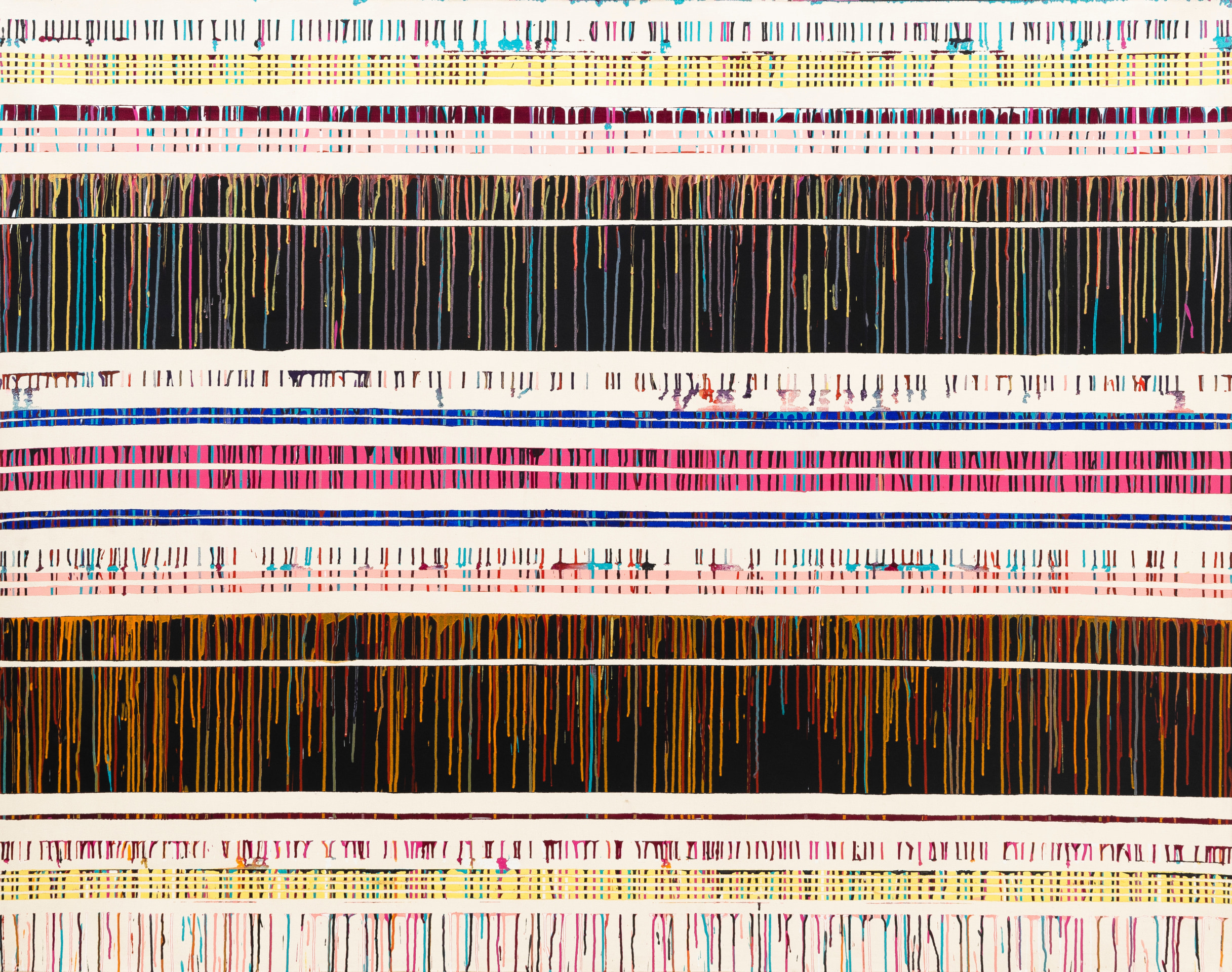 Susan Fortgang, Painting with Black Bands and Drips, 1975