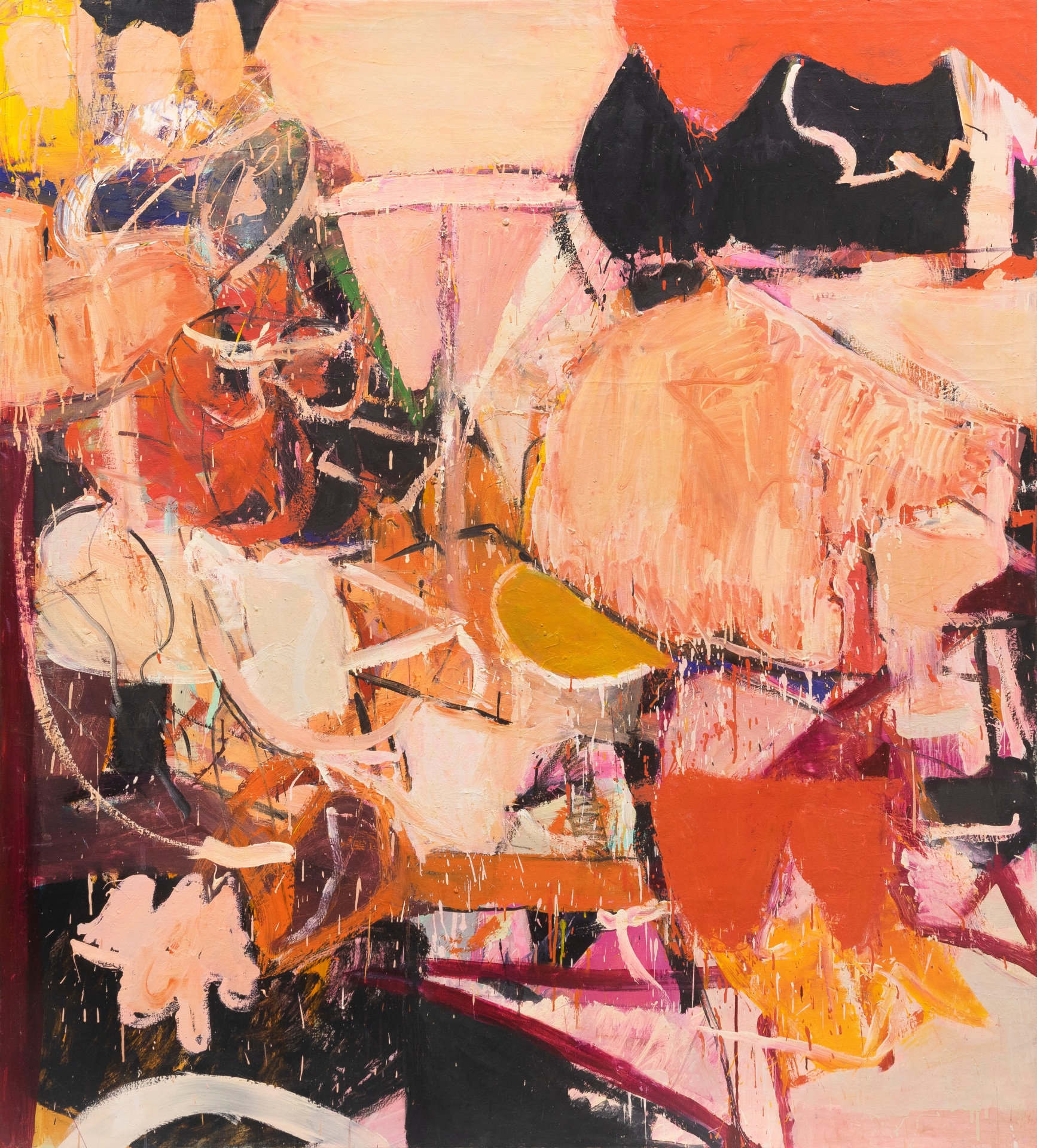 Susan Fortgang, Interior with Black & Pink, 1966