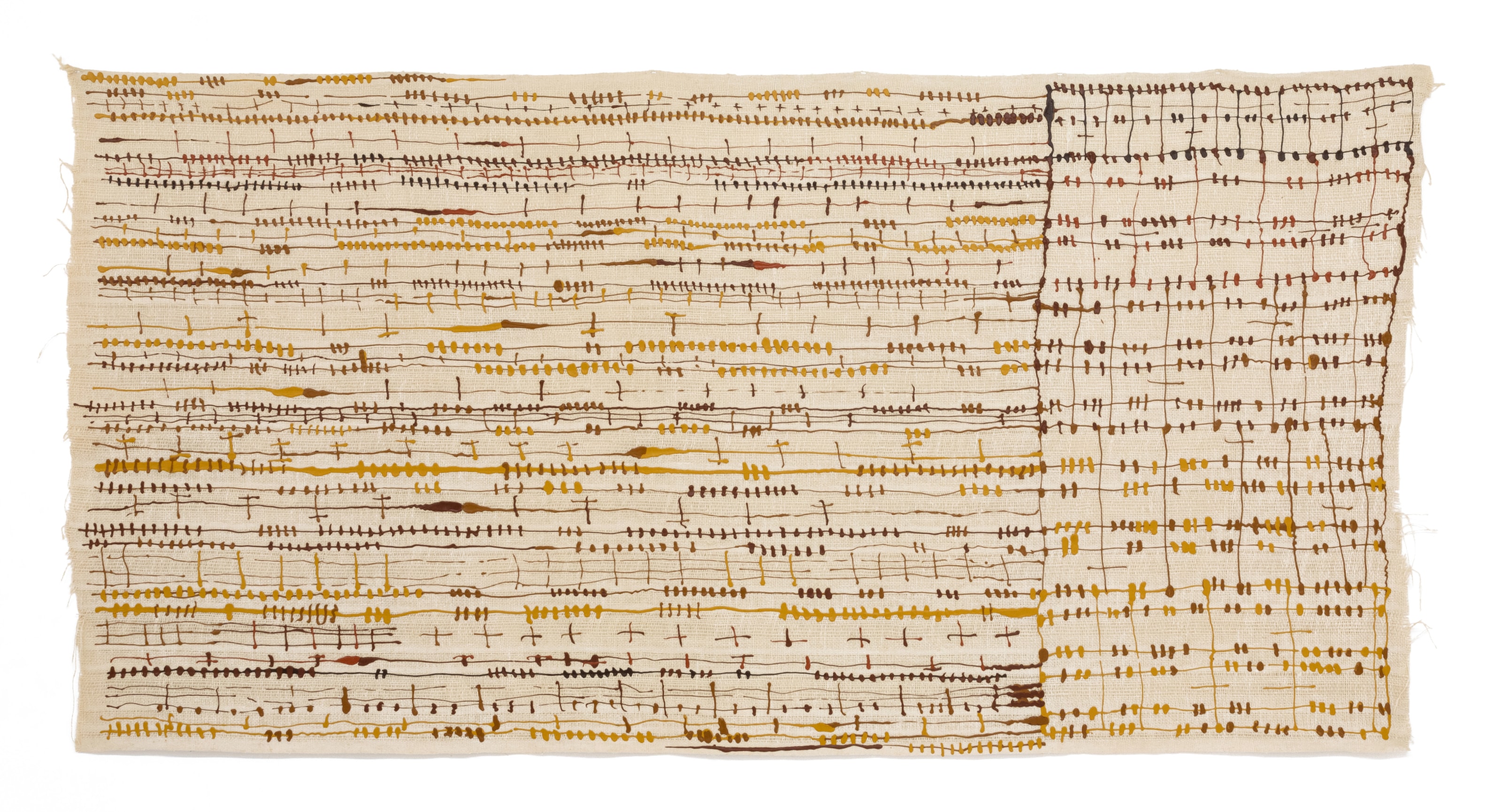 Nina Yankowitz, Dilated Grain Reading/Ochre, Brown, Reds, 1973