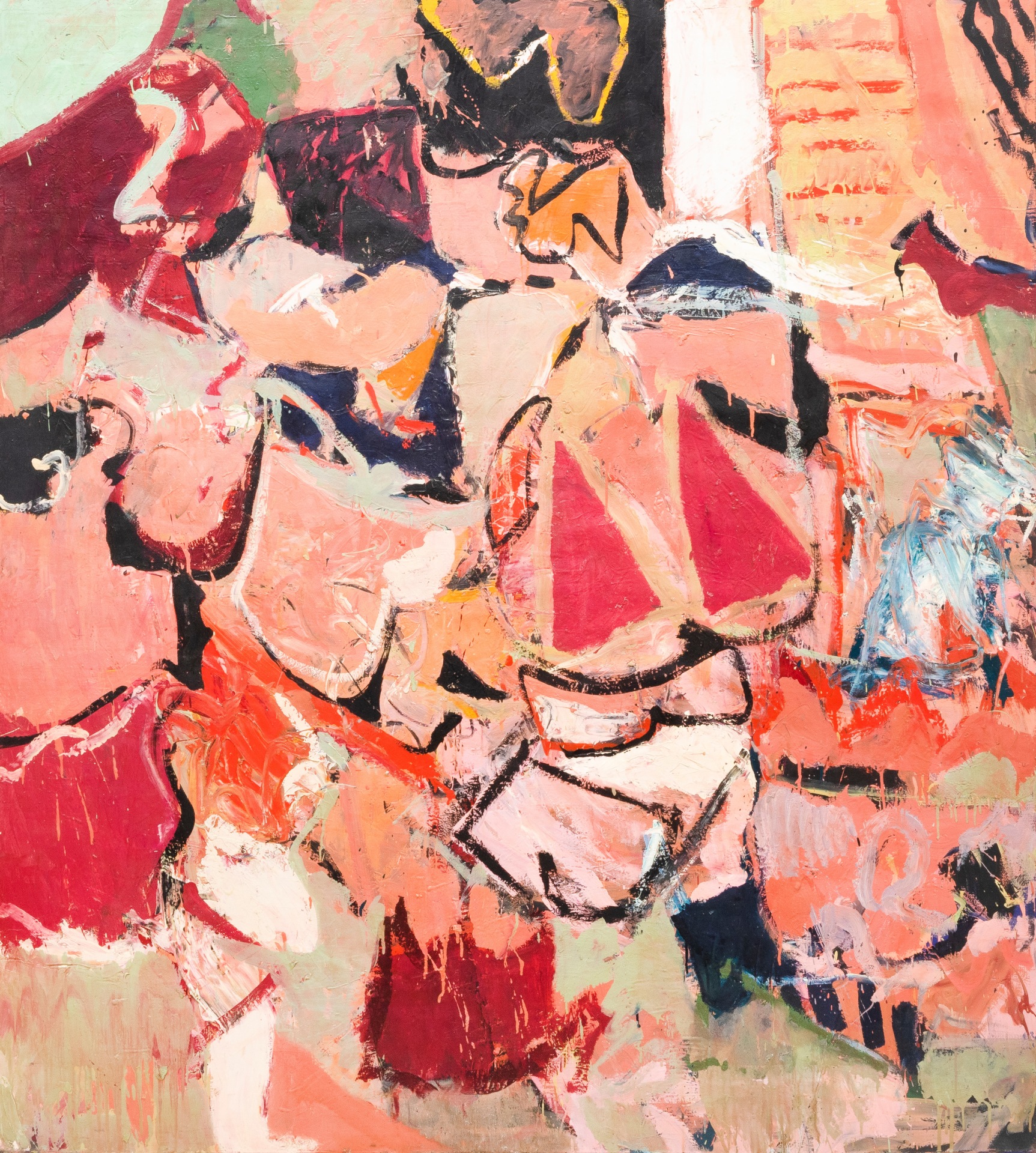 Susan Fortgang, Interior with Red & Green, 1966
