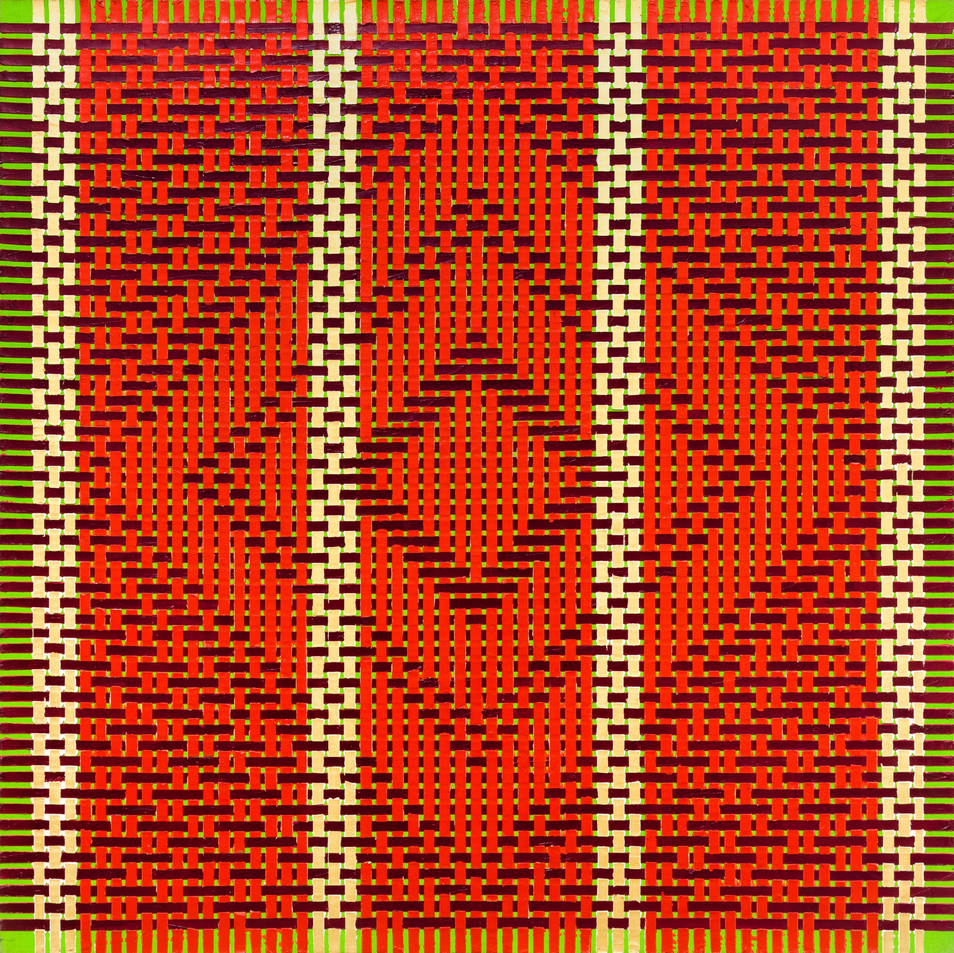 Susan Fortgang, Radiating Diamond with Red &amp;amp; Gold, 1978
