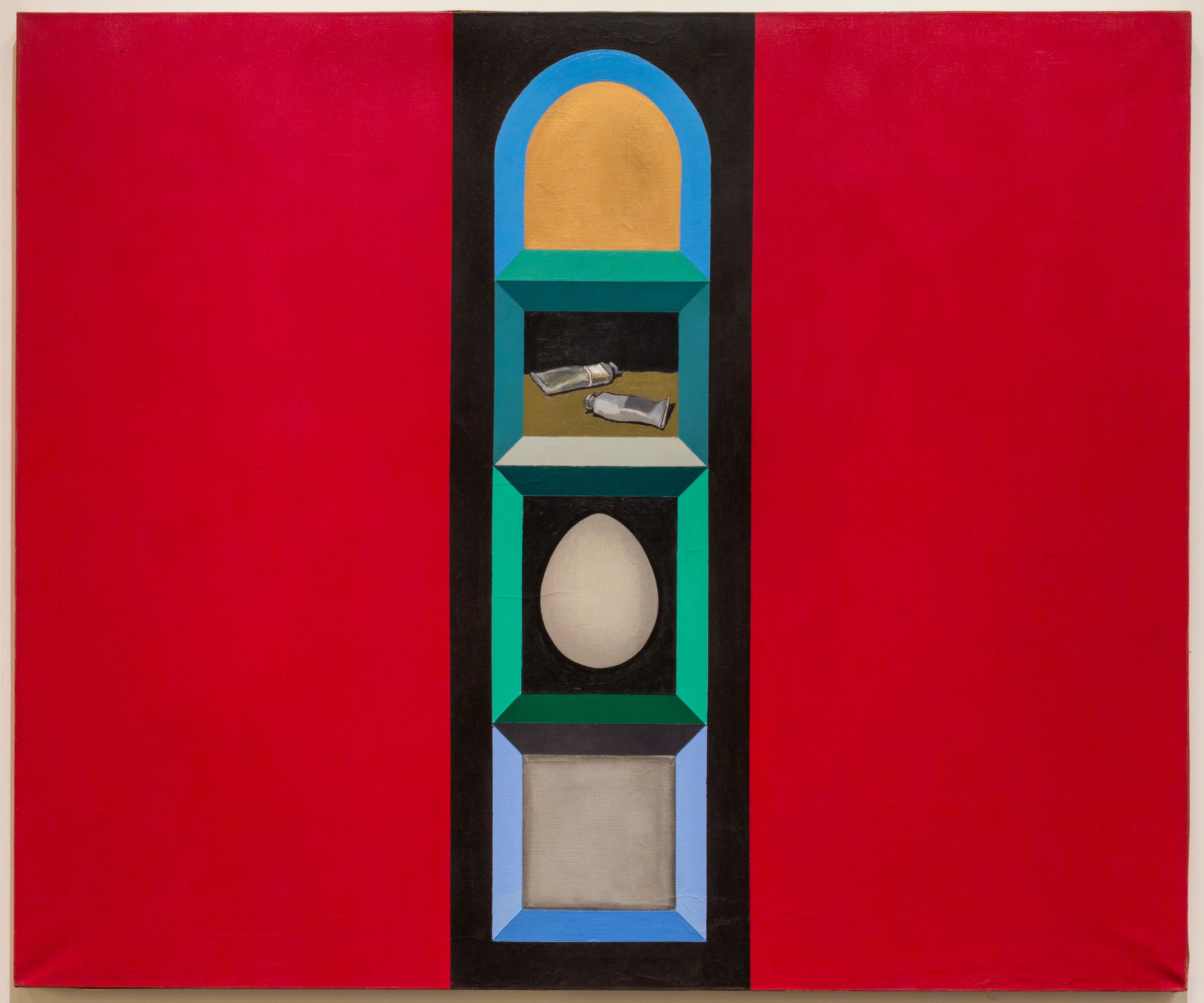Miriam Schapiro, Shrine for Two Paint Tubes, 1962