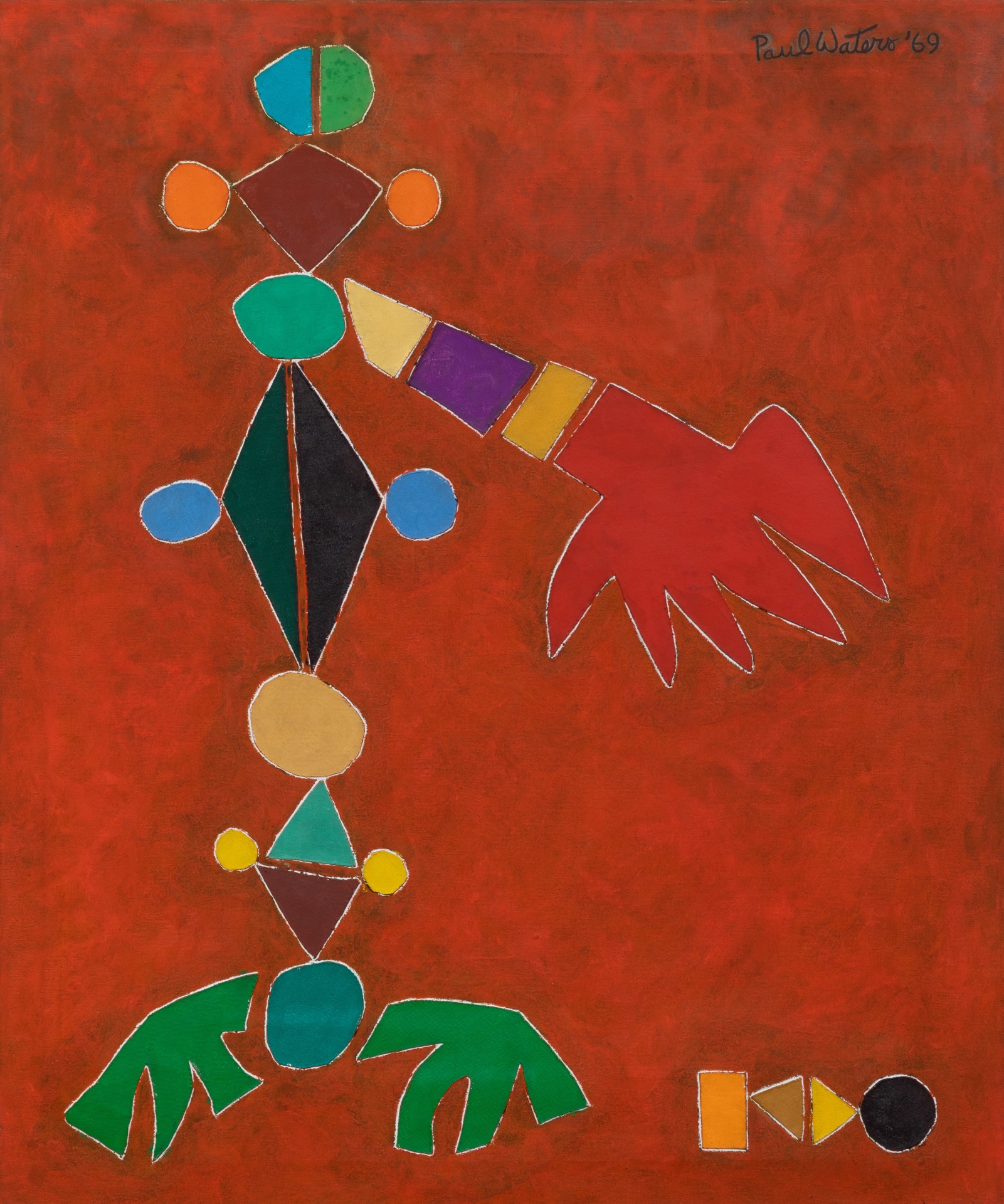 Paul Waters, Portrait of Left Handed Artist (self-portrait), 1969