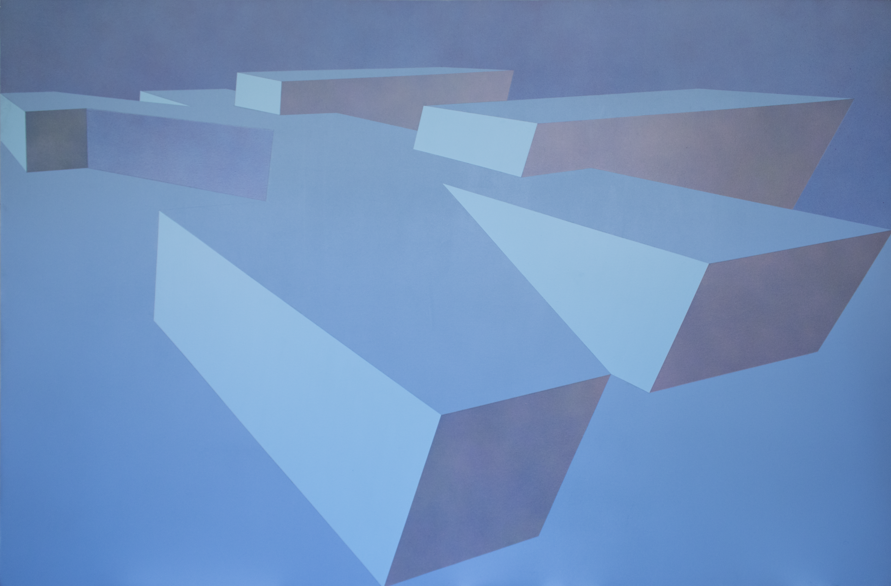 Miriam Schapiro, Horizontal Woman #2 or Khartoum #2, 1971, pencil acrylic and spray on canvas, 72h x 108w in