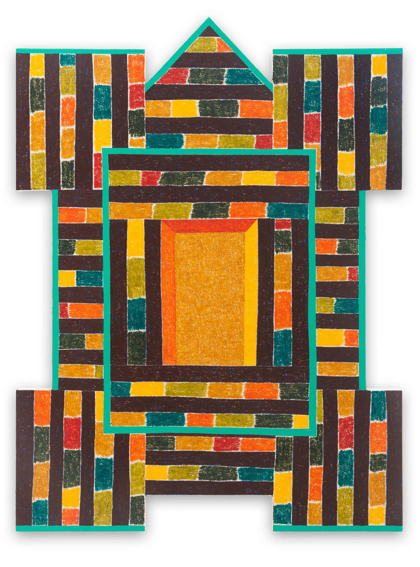 Matt Kleberg, Frame (Stained Glass Flannel Panel), 2025