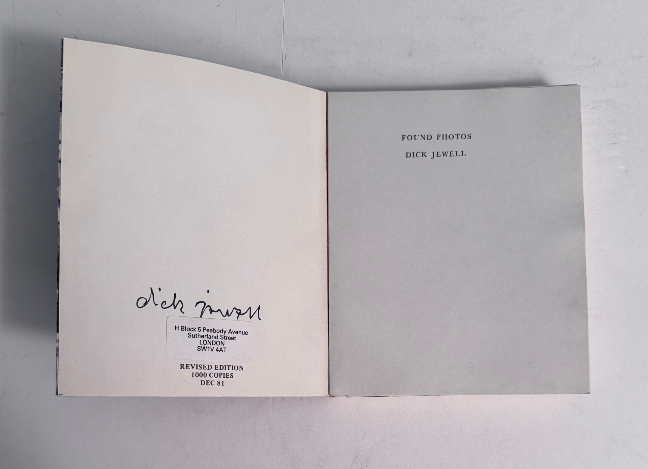 “FOUND PHOTOS” ORIGINAL COVER ART MONTAGE BY DICK JEWELL 1979