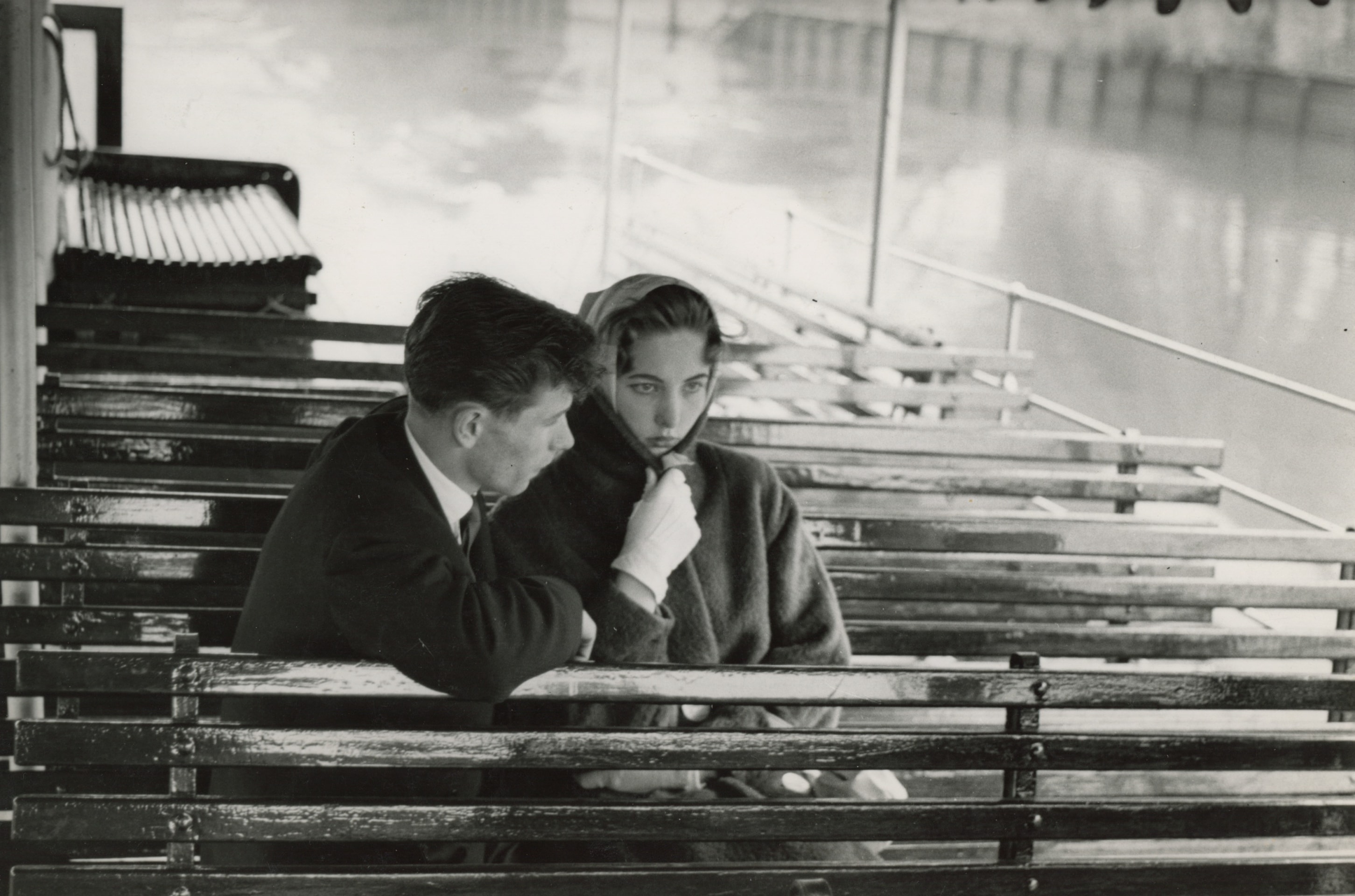 &Eacute;douard Boubat (French, 1923 &ndash; 1999), Lovers on Ferry Boat, c. 1950s
