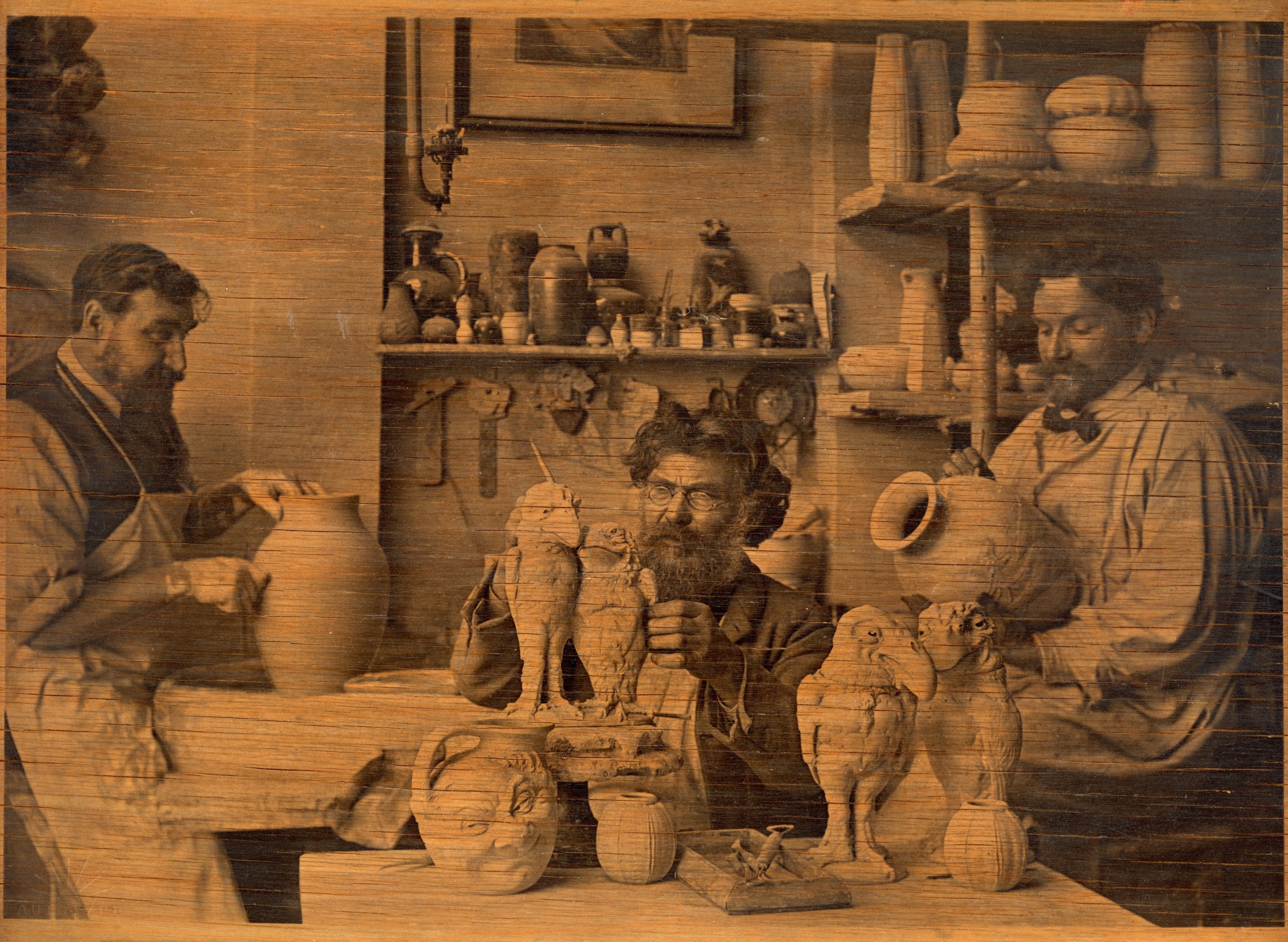 19TH CENTURY PHOTOGRAPH ON WOOD