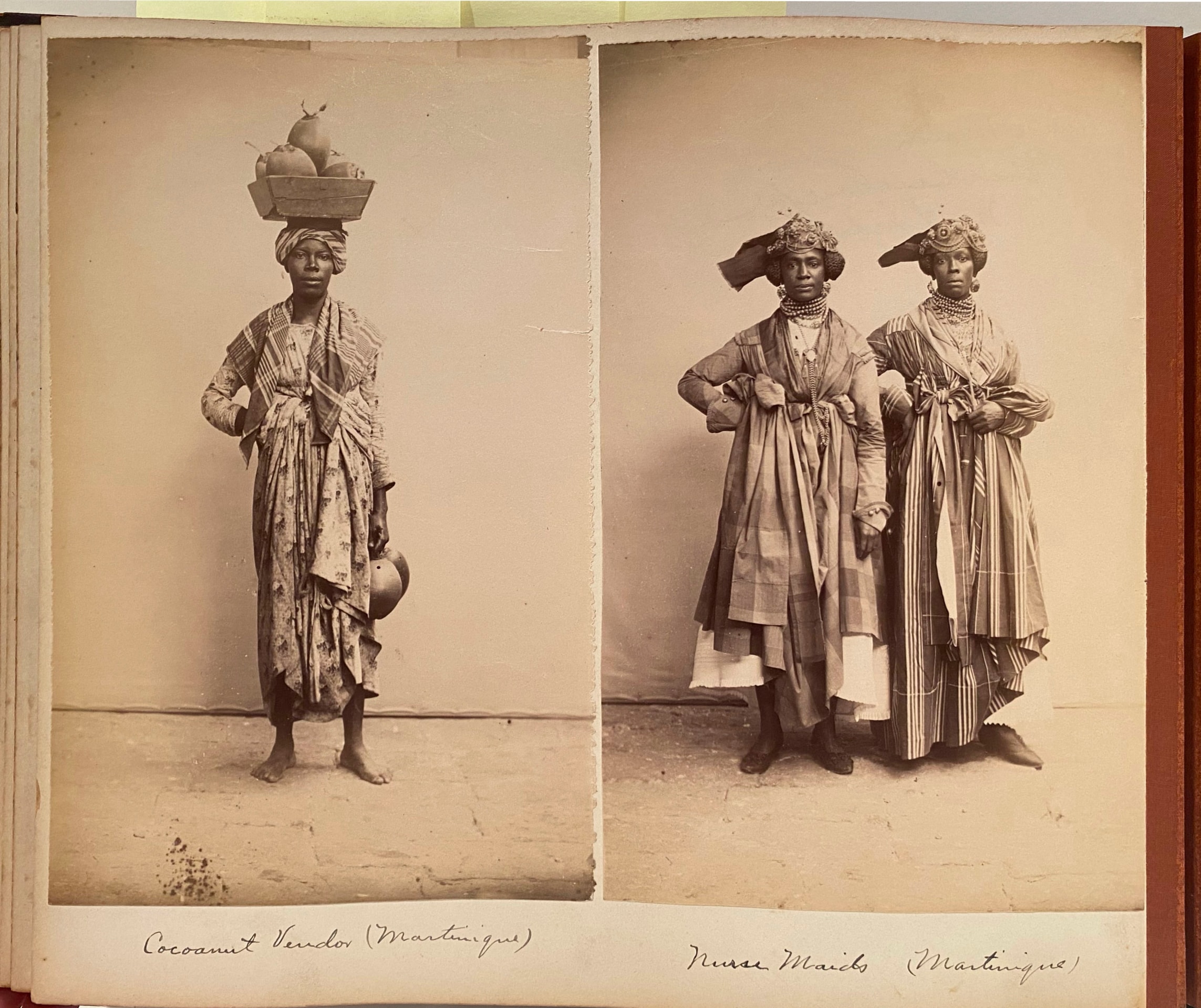 AFRO-CARIBBEAN ALBUM OF ALBUMEN PHOTOS GREAT CONTENT, C. 1890